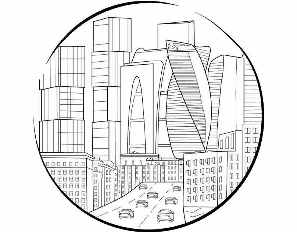 Glorious moscow city coloring book