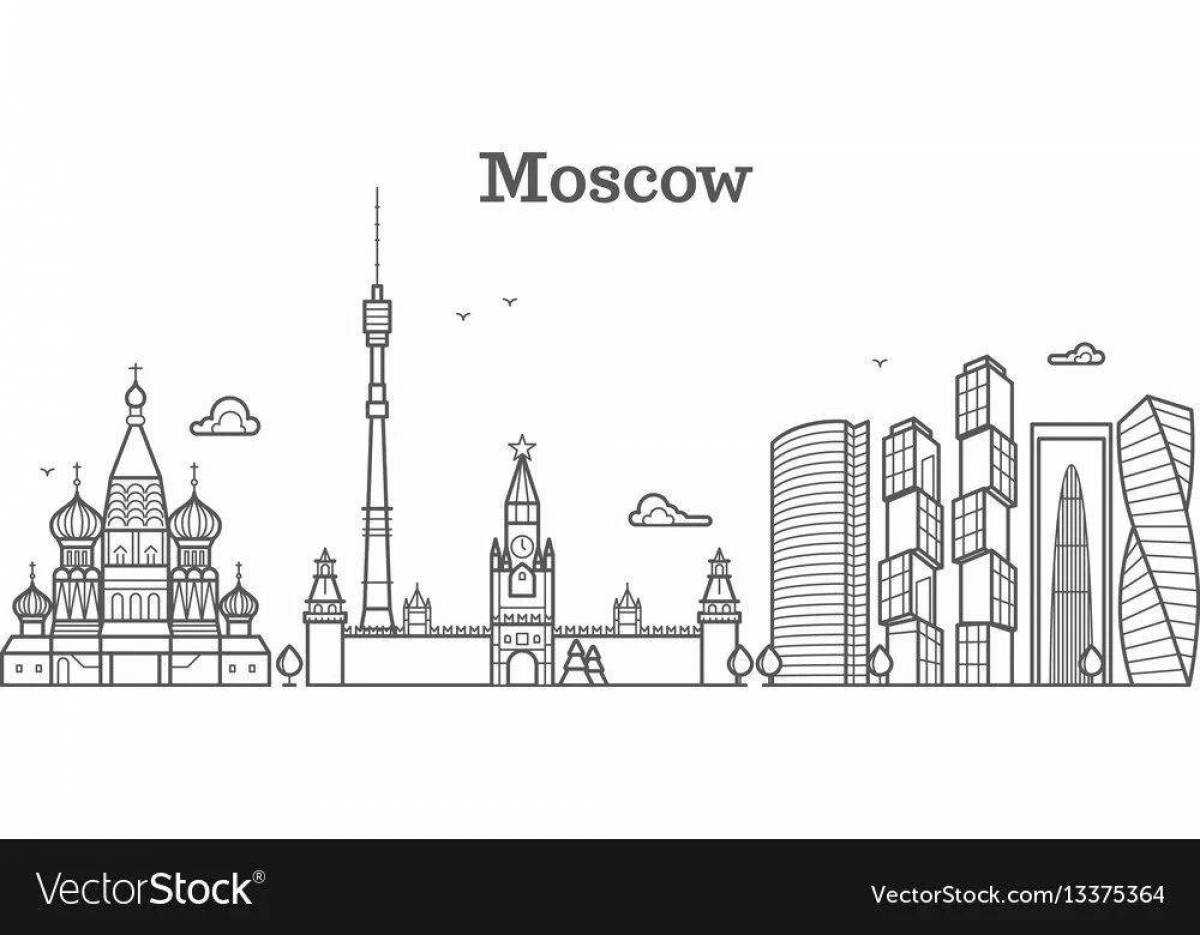 Perfect moscow city coloring book