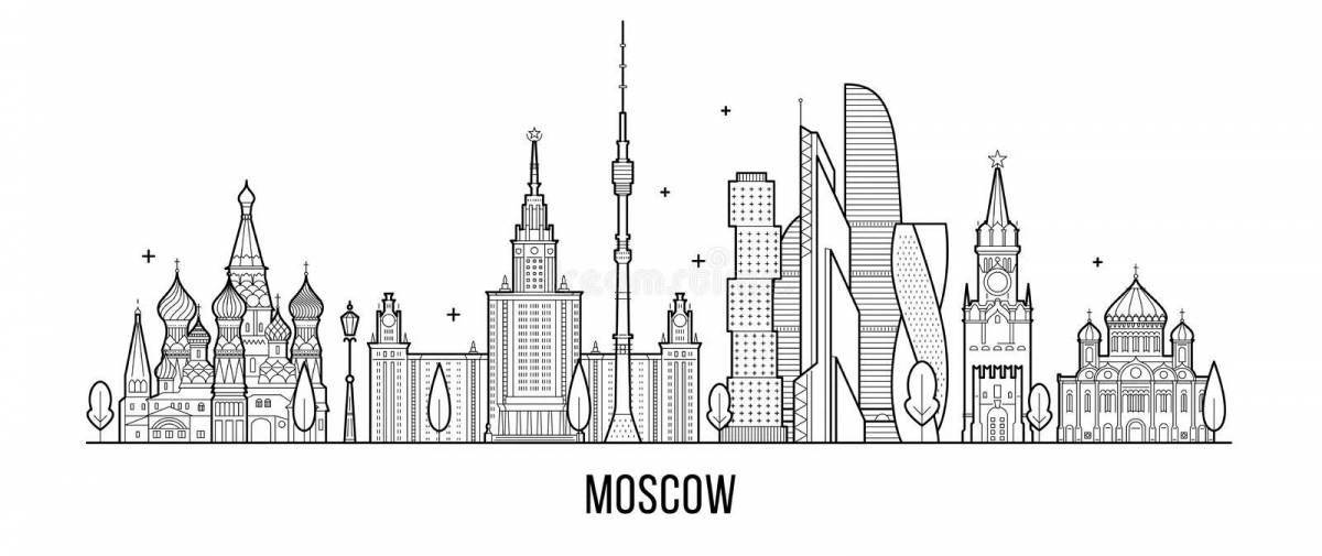 Great moscow city coloring book