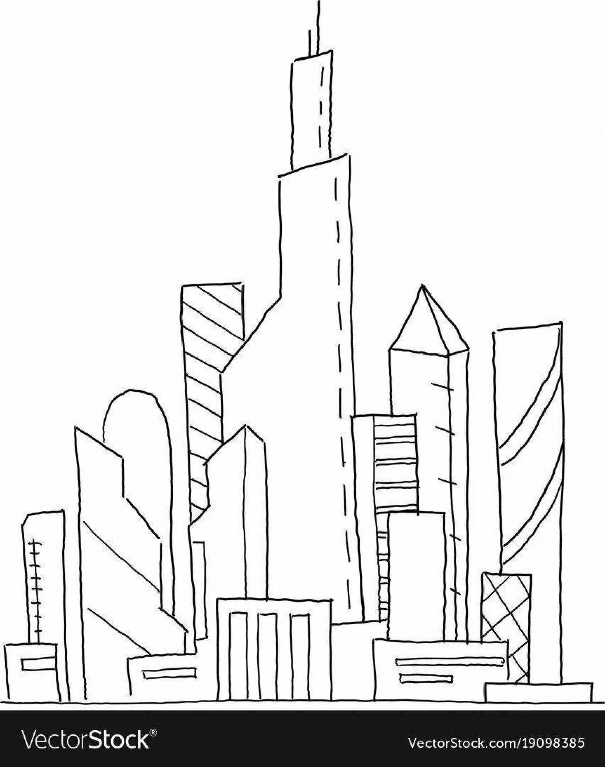 Alluring moscow city coloring book