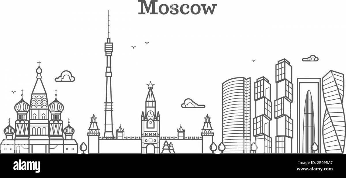 Grand moscow city coloring book