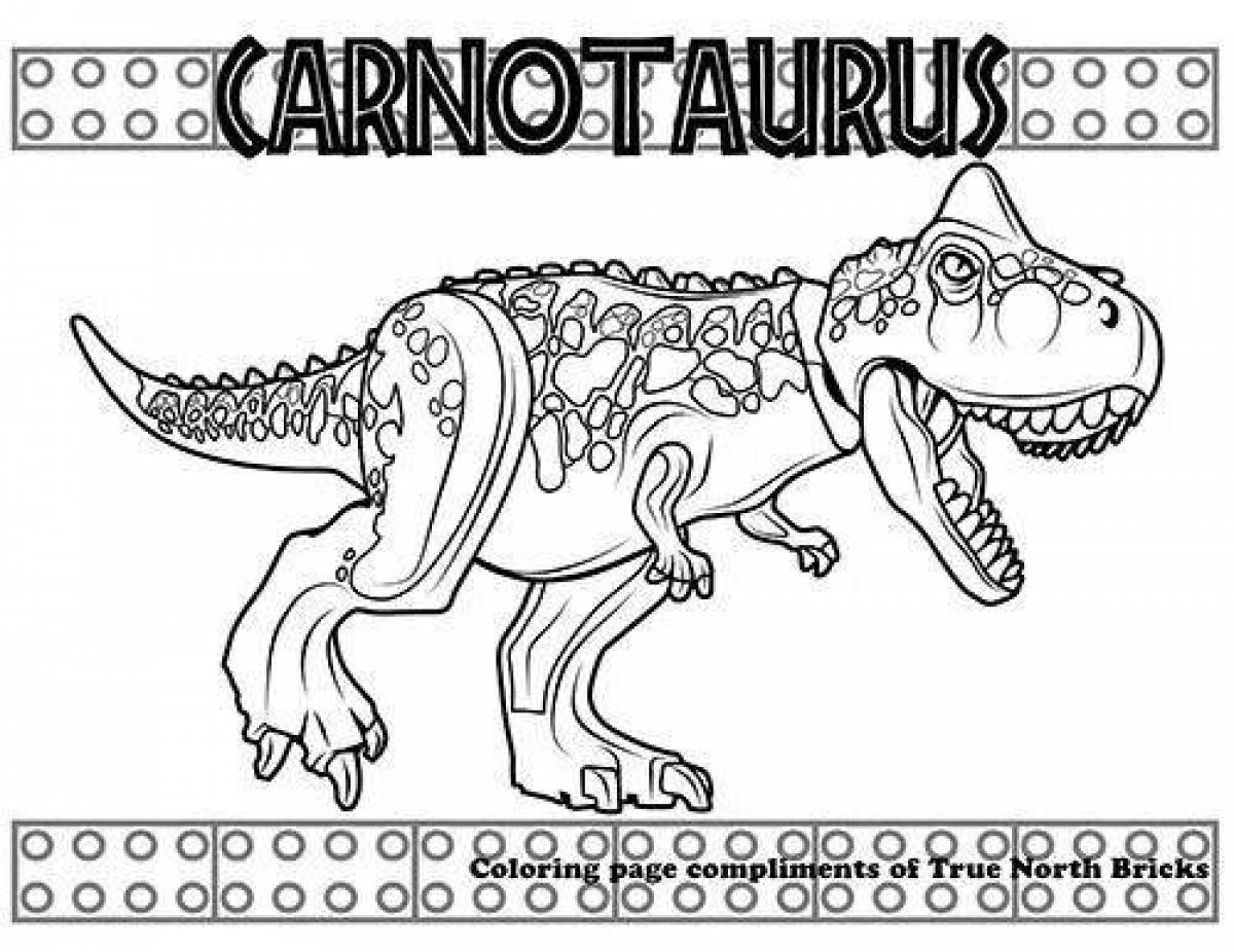 Lego dinosaurs bold coloring page
