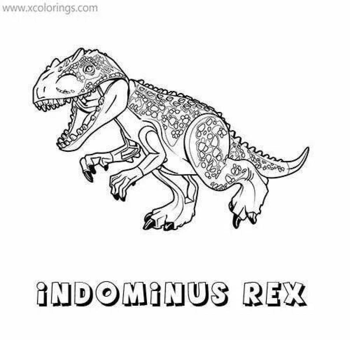Интригующая страница раскраски динозавров lego
