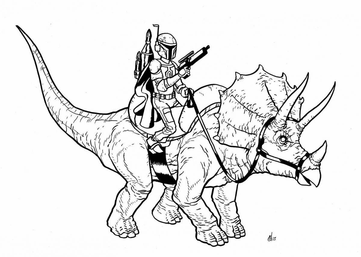 Gorgeous lego dinosaur coloring page