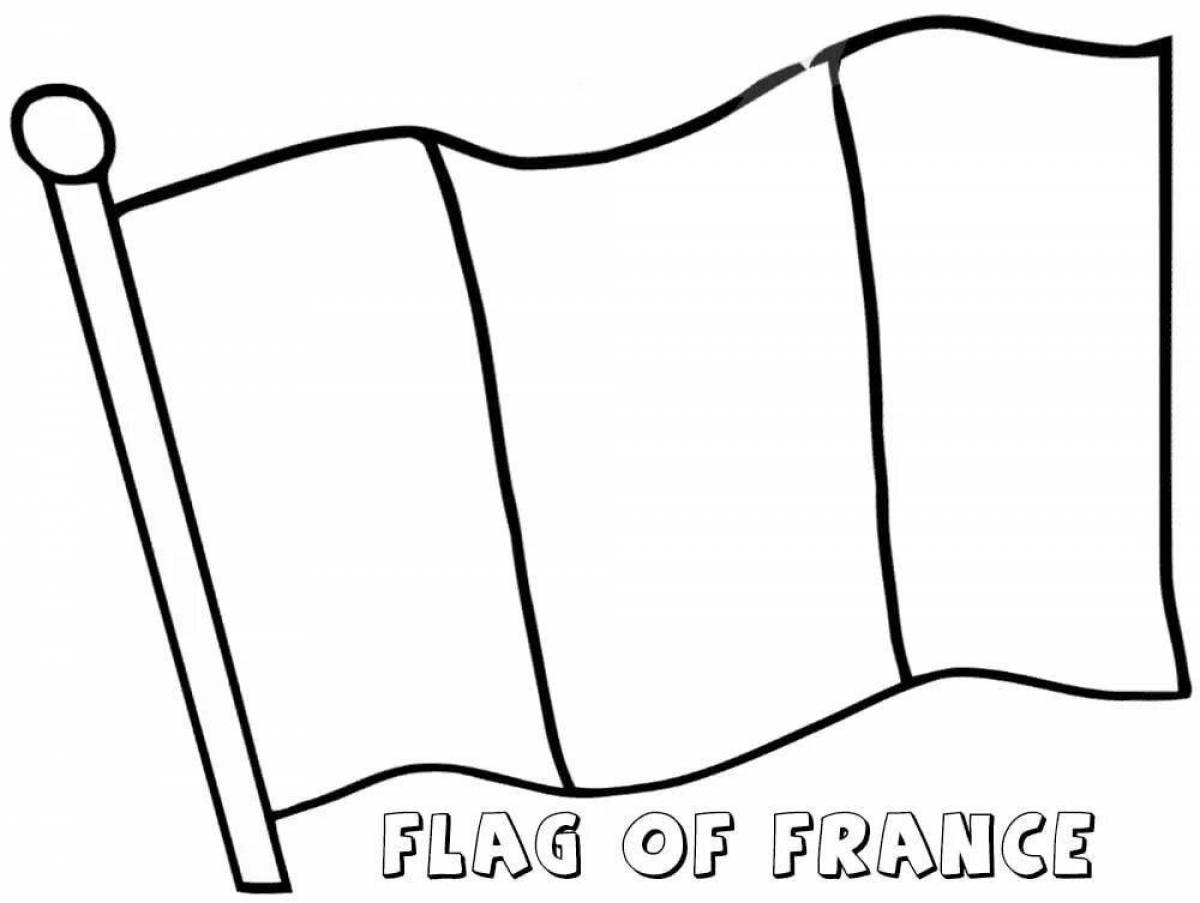 Удивительная страница раскраски флагов для детей