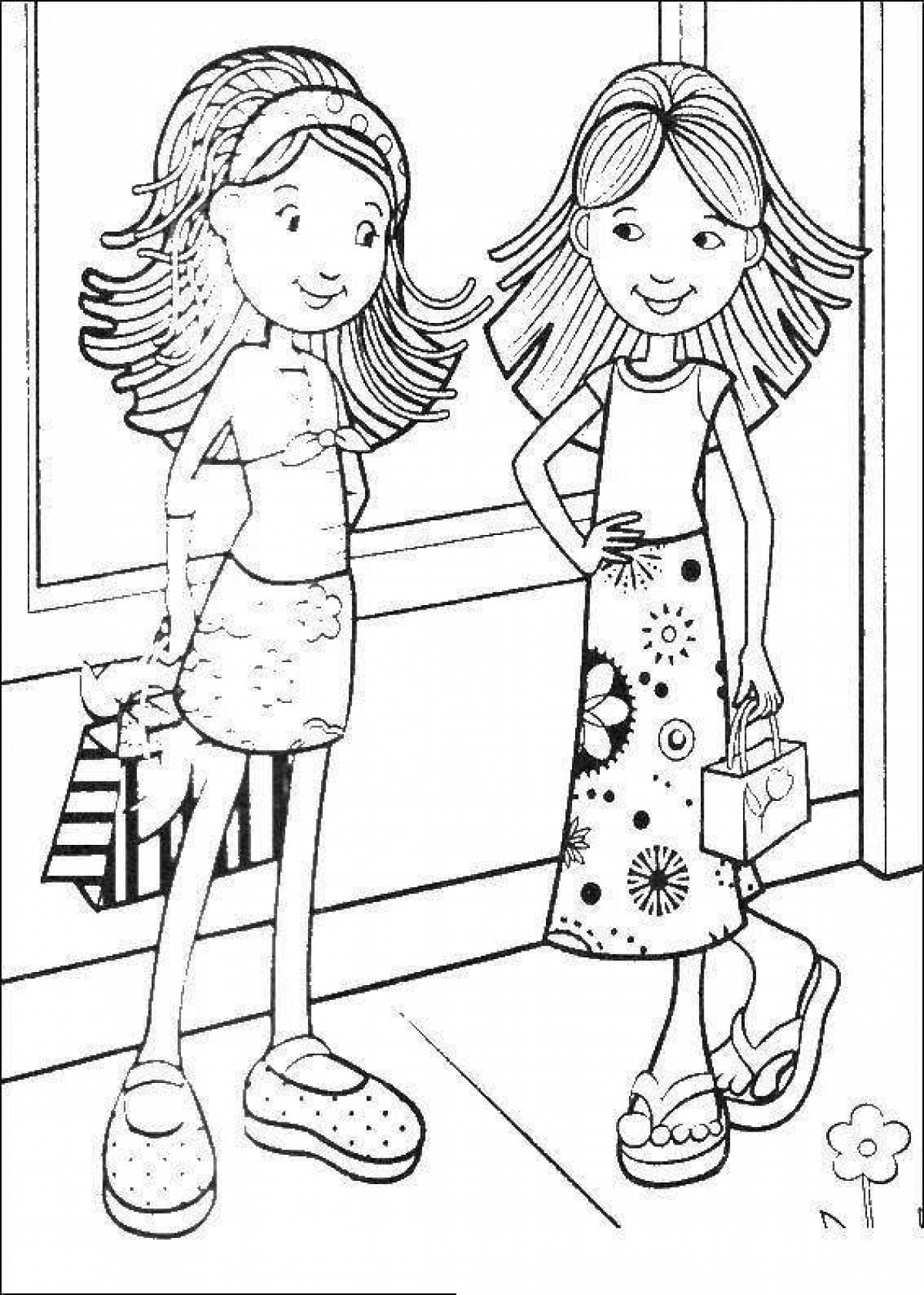 Colorific coloring page turn on for girls