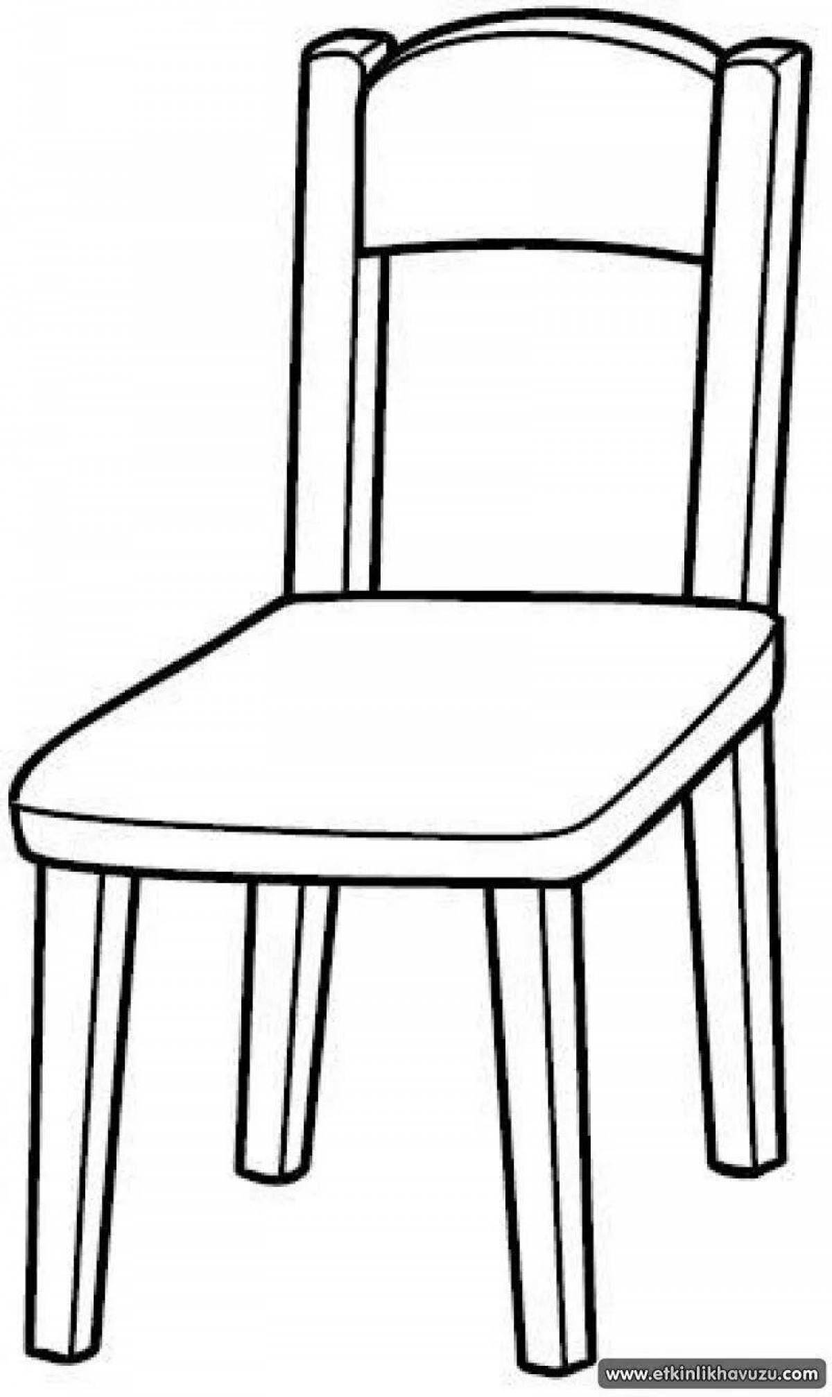 Attractive coloring of chairs for children