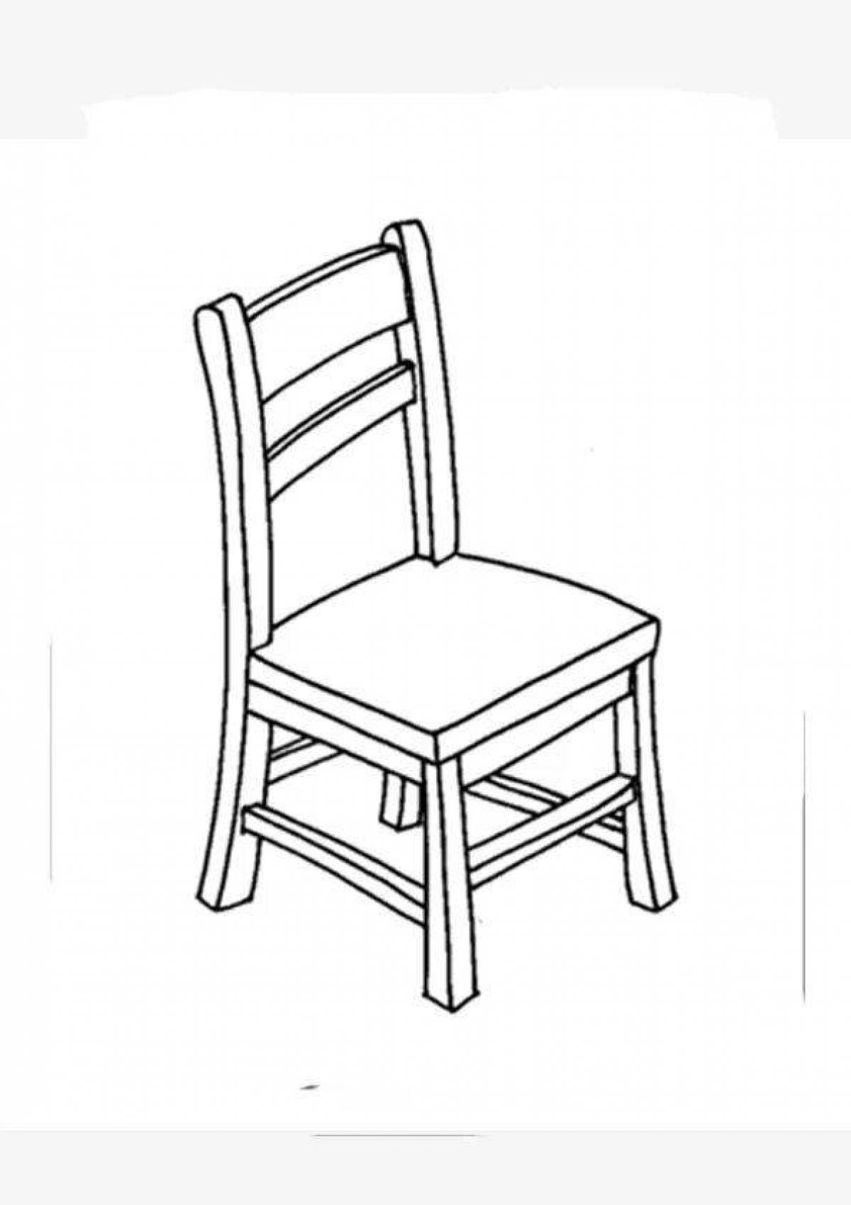 Coloring book gorgeous chair for kids