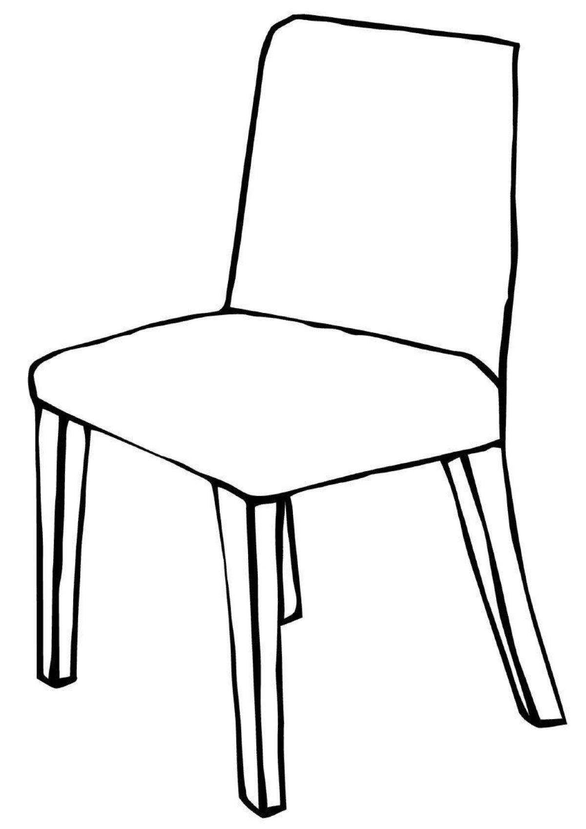 Раскраска славный стул для детей