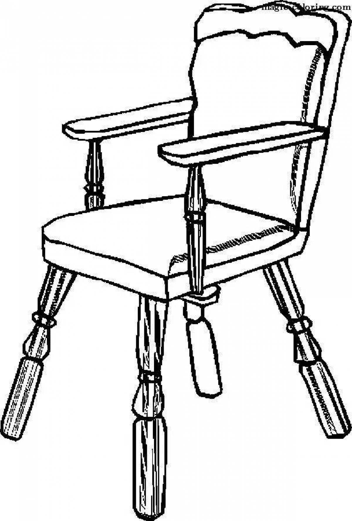 Fine chairs coloring book for children