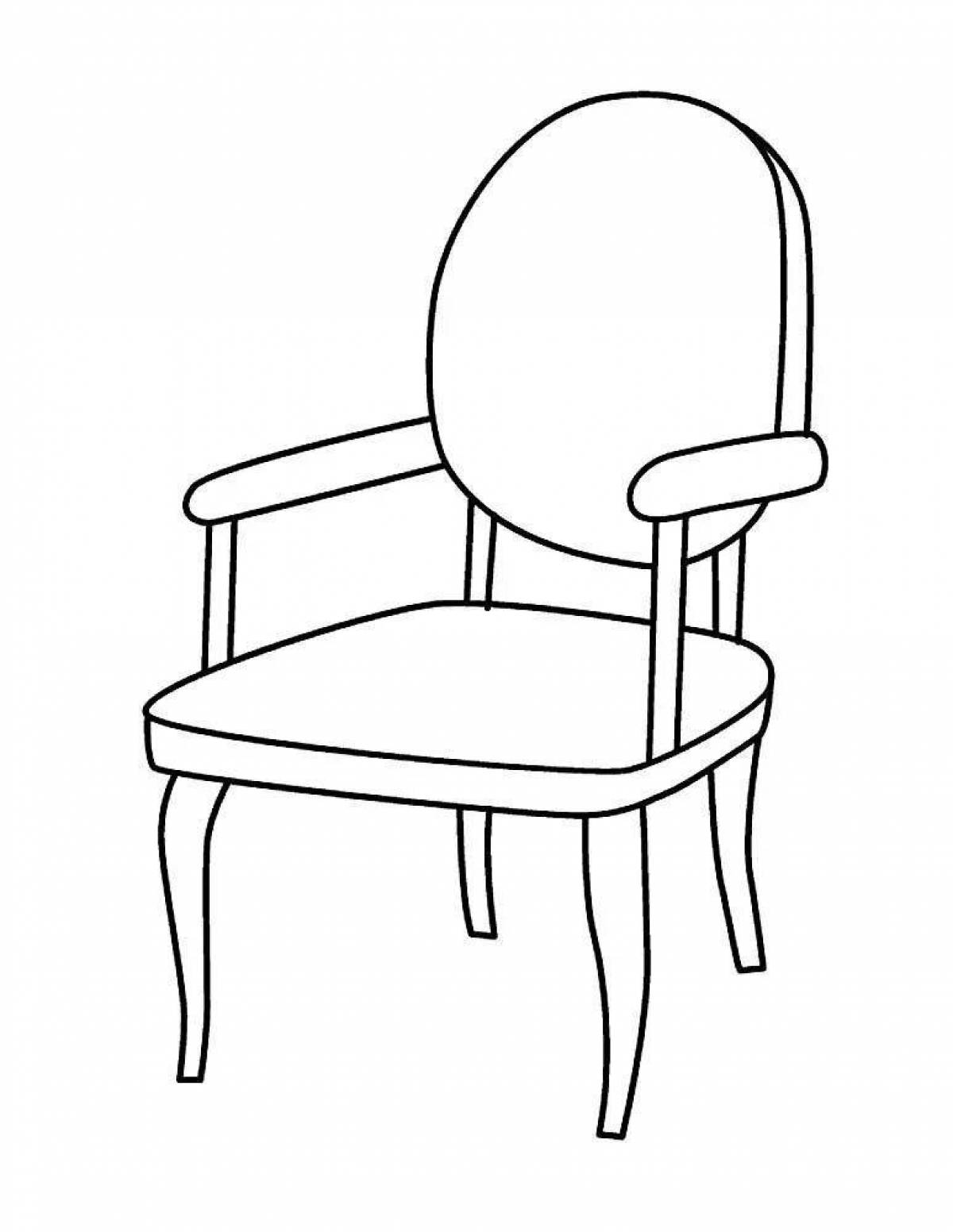 Coloring for a fashionable chair for children
