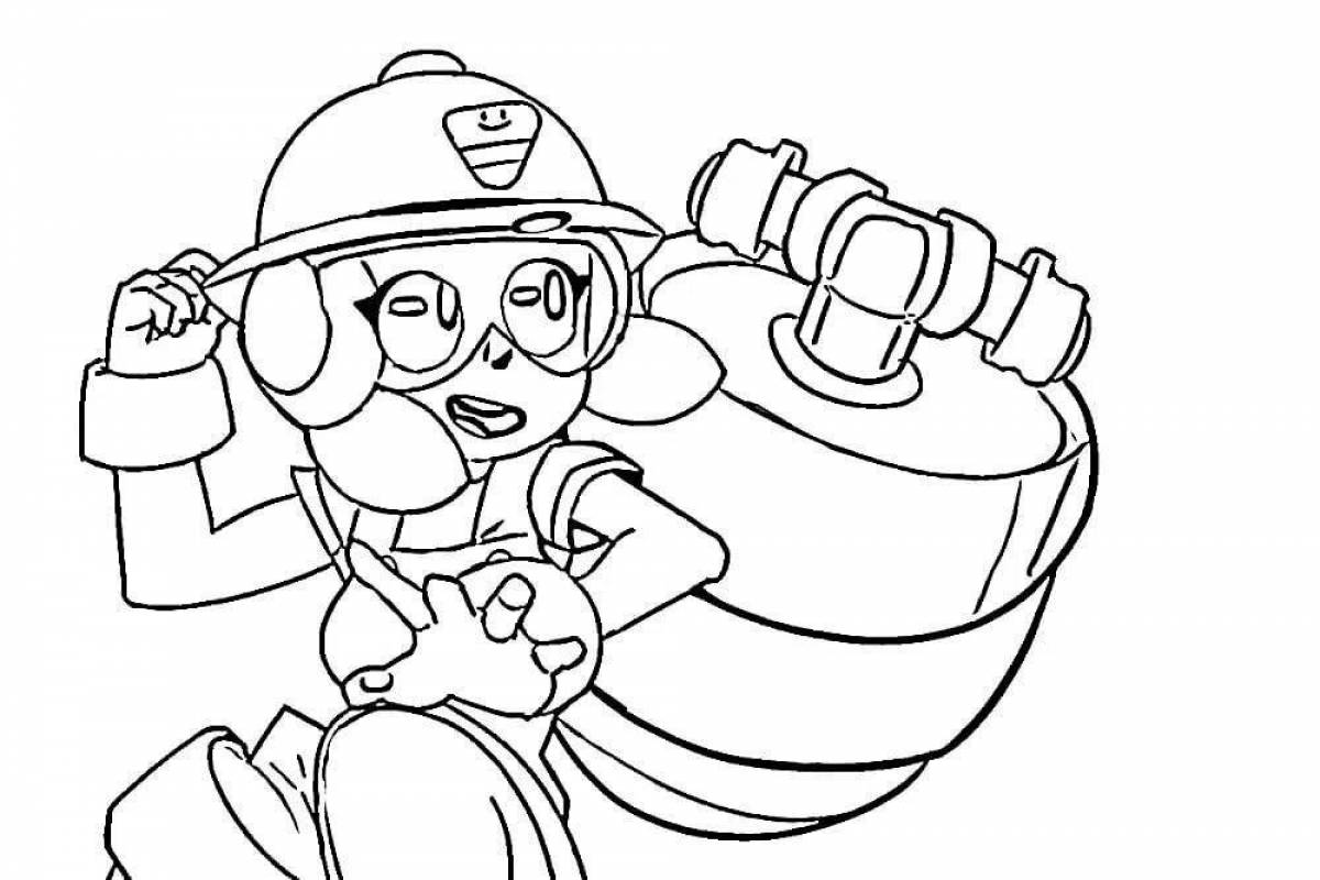 Sam bravo stars exciting coloring page