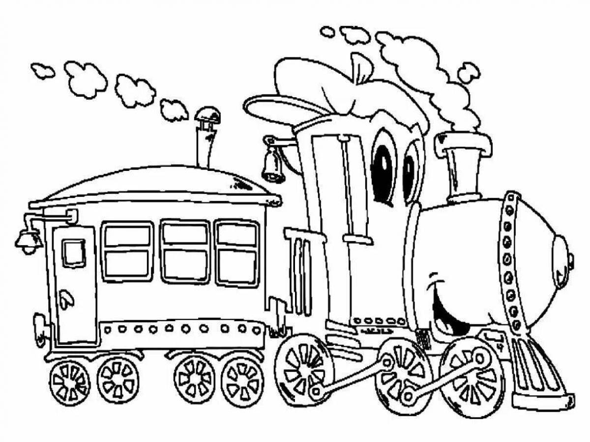 Live locomotive coloring pages for kids
