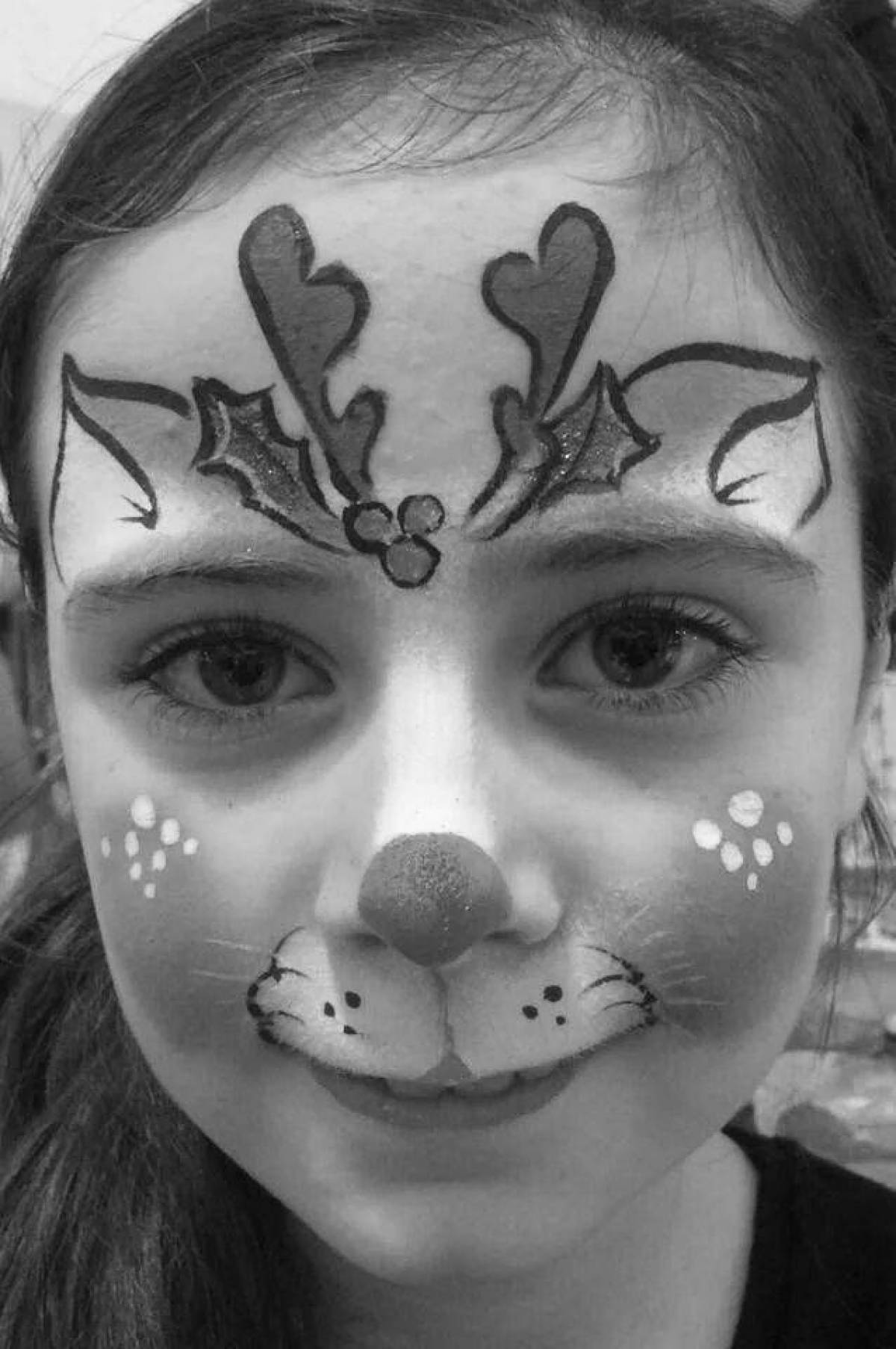 Glitter Carol's face coloring page