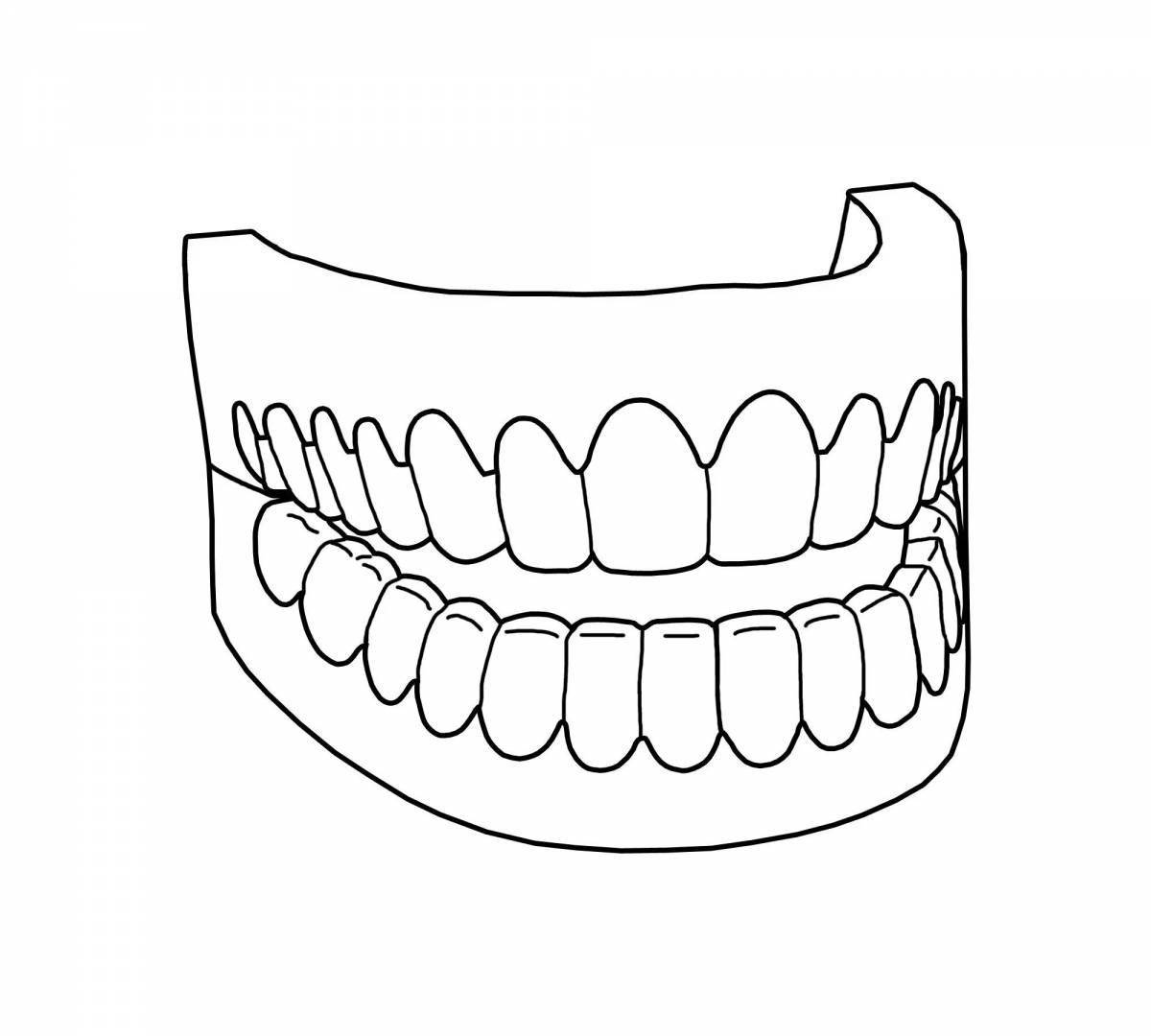 Dazzling teeth coloring book for kids