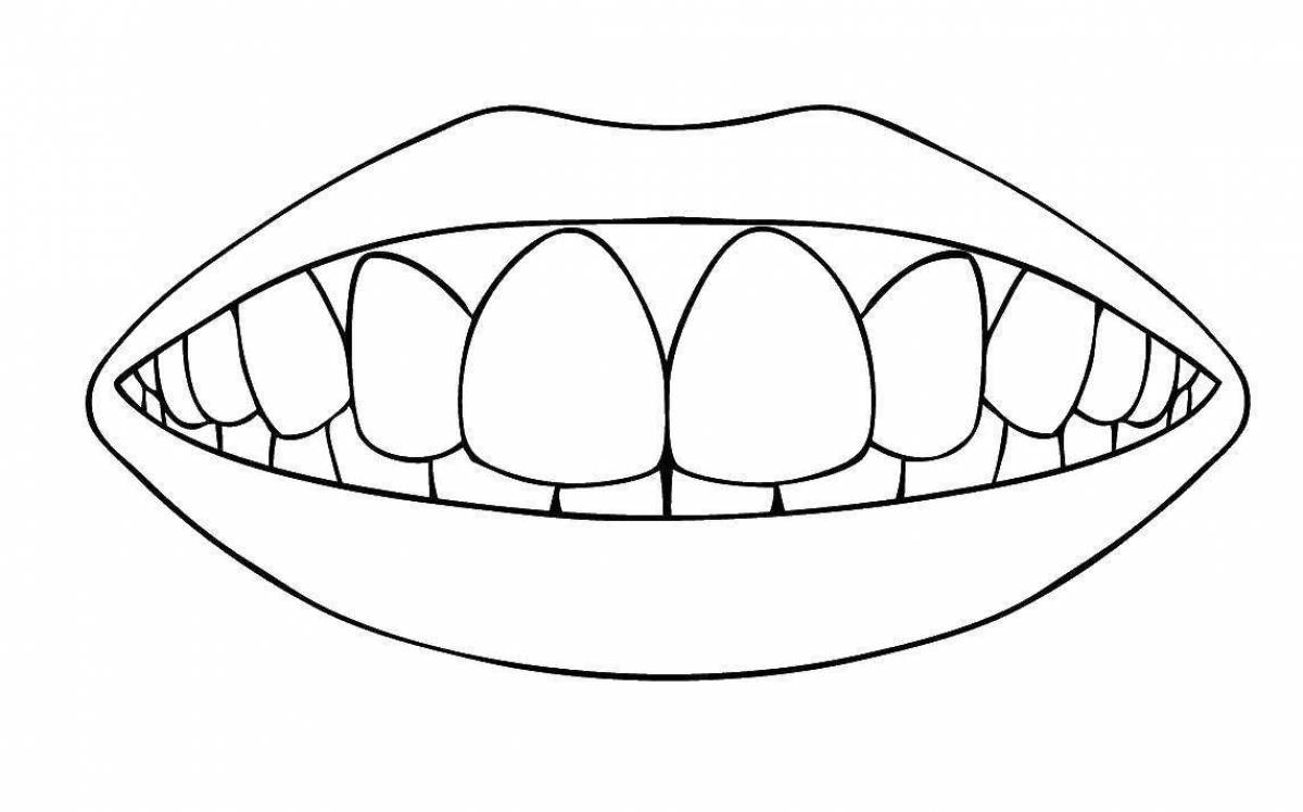 Excellent baby teeth coloring page