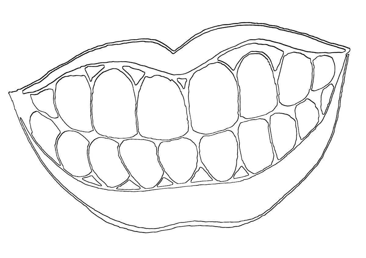 Impressive toddler teeth coloring page