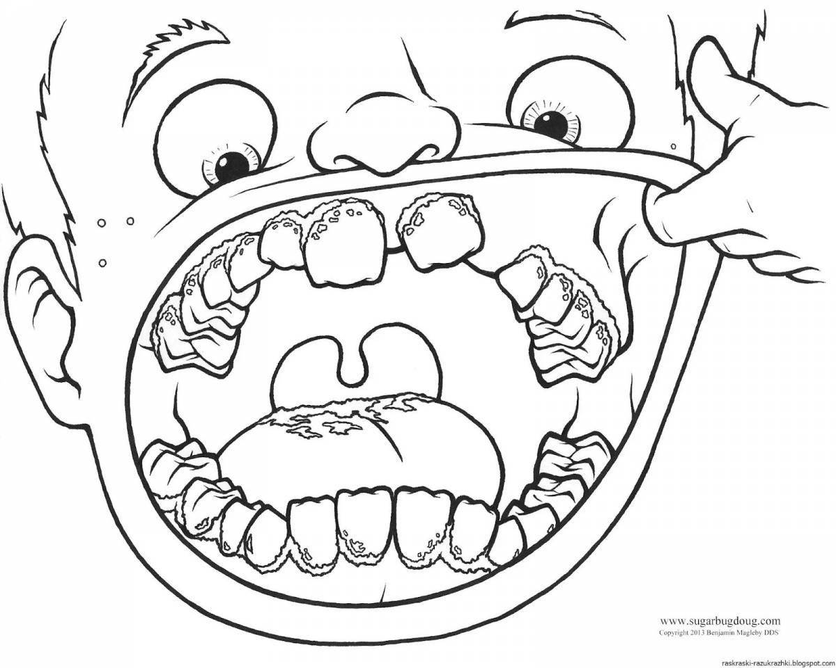 Super teeth coloring book for preschoolers