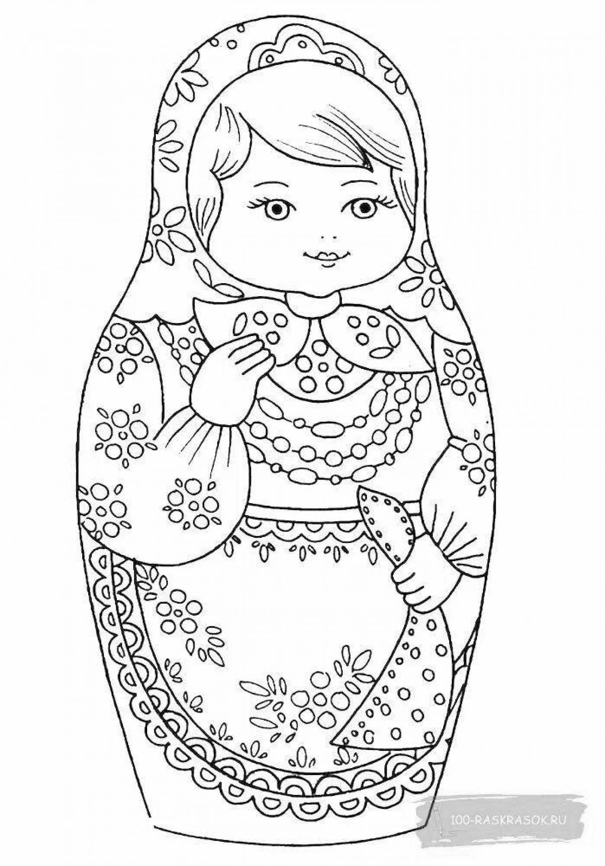 Fancy matryoshka picture for kids