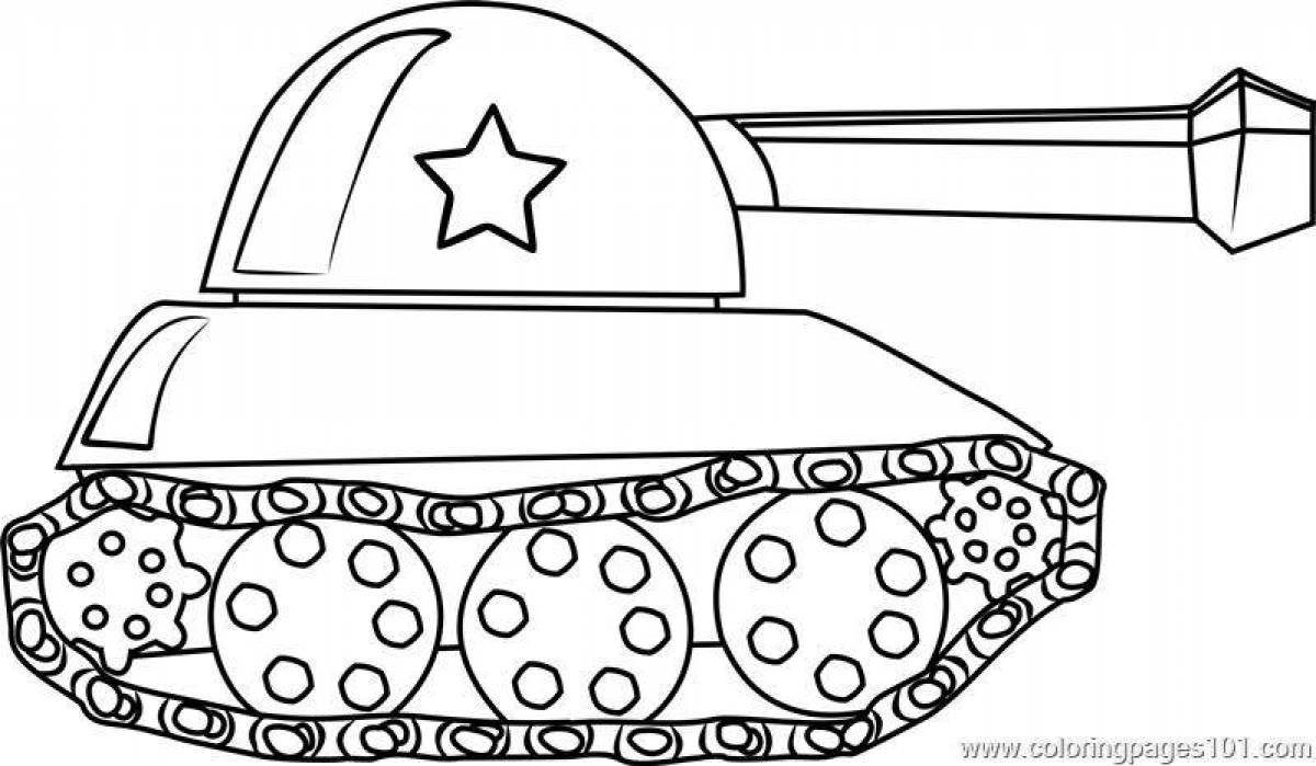 Coloring tank for children 7 years old