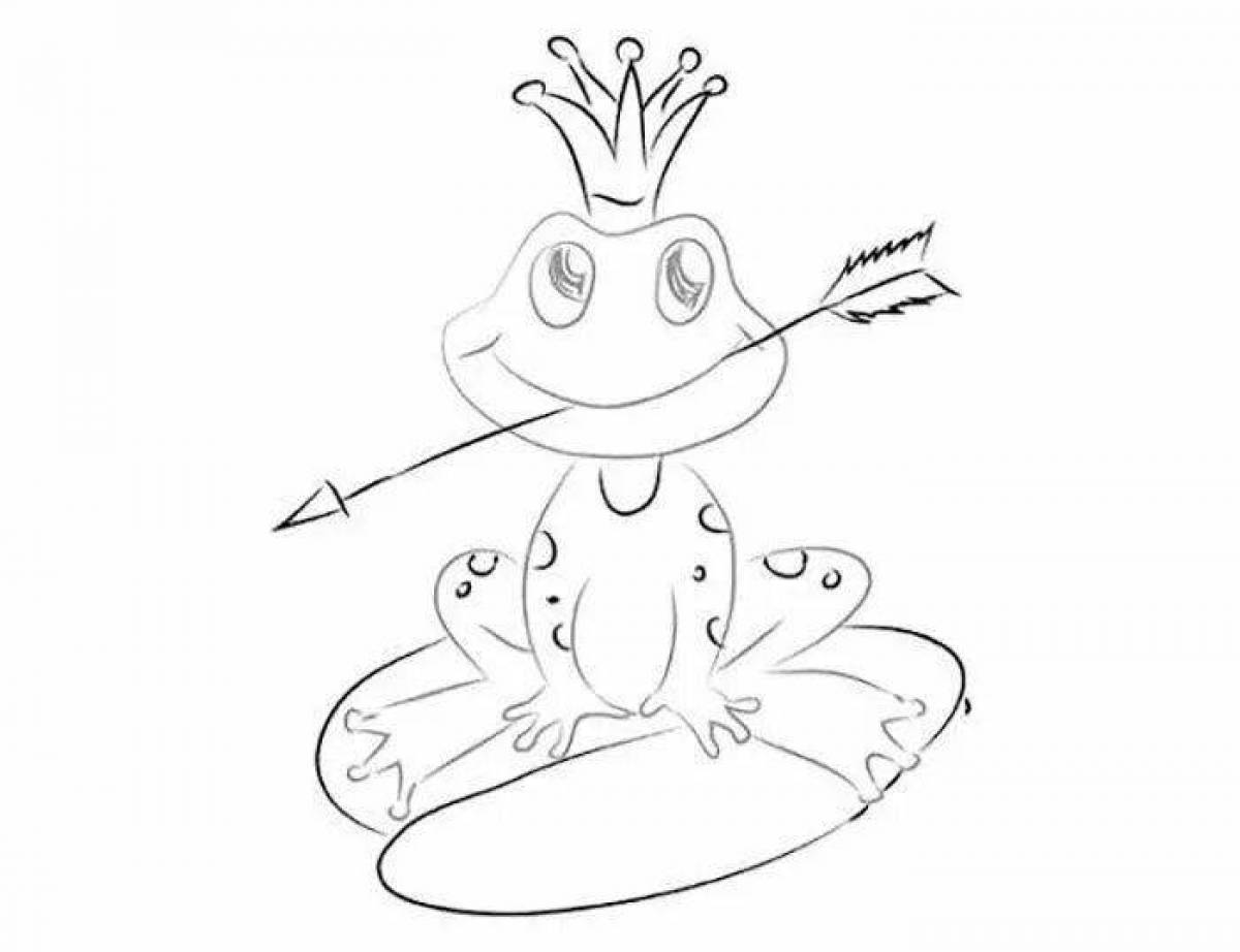 Children's frog princess coloring book for kids