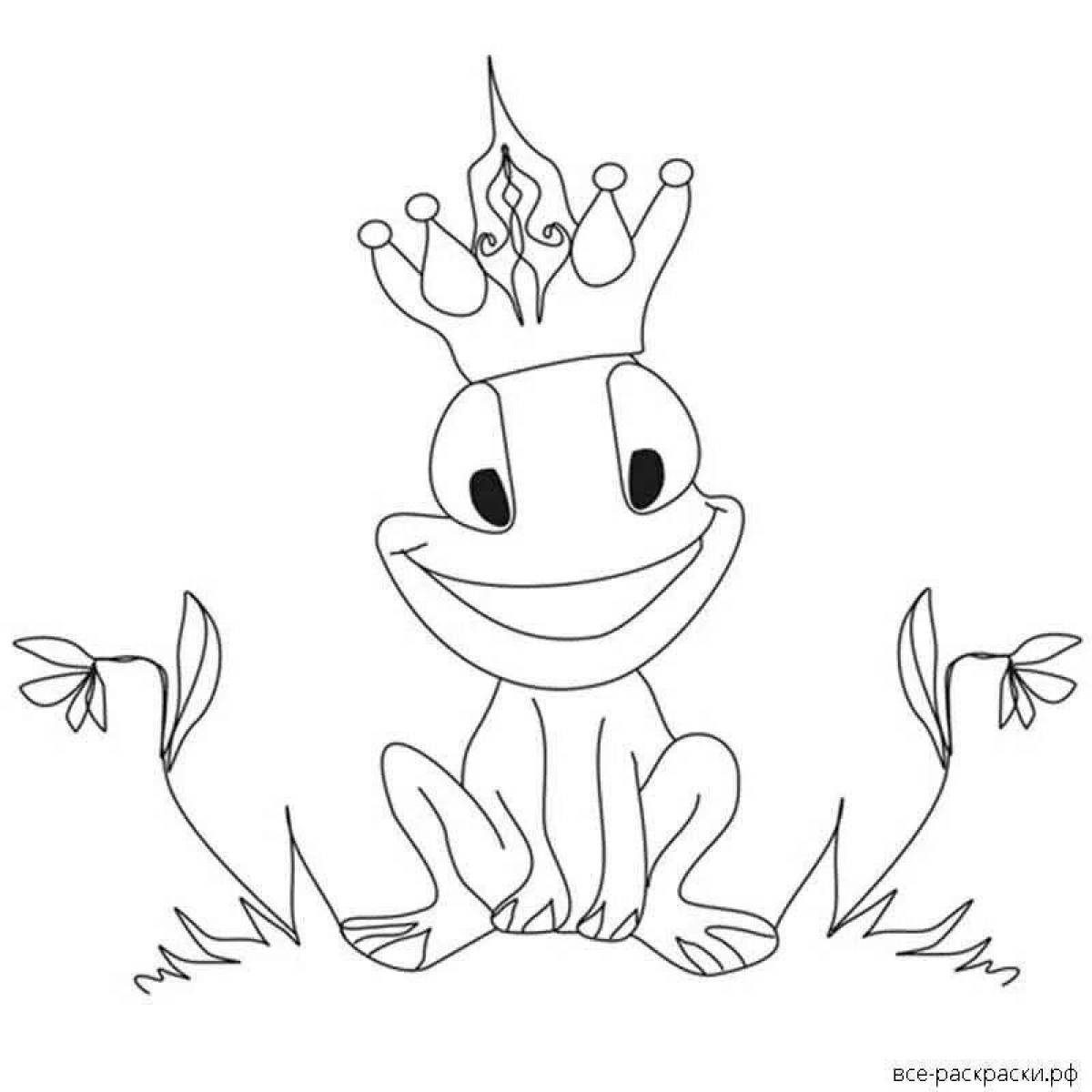 Inspirational Frog Princess Coloring Page for Kids