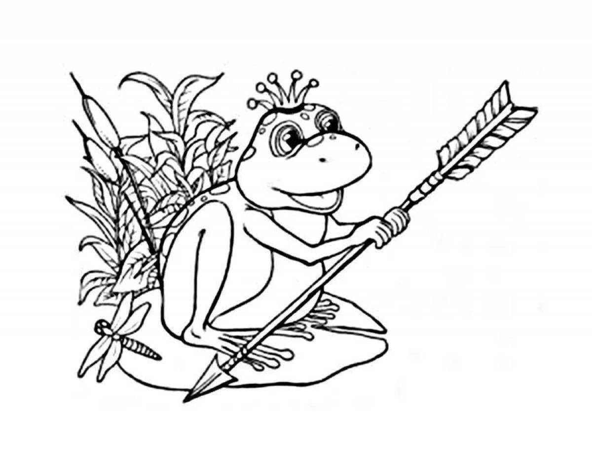 Shining Frog Princess Coloring Pages for Kids