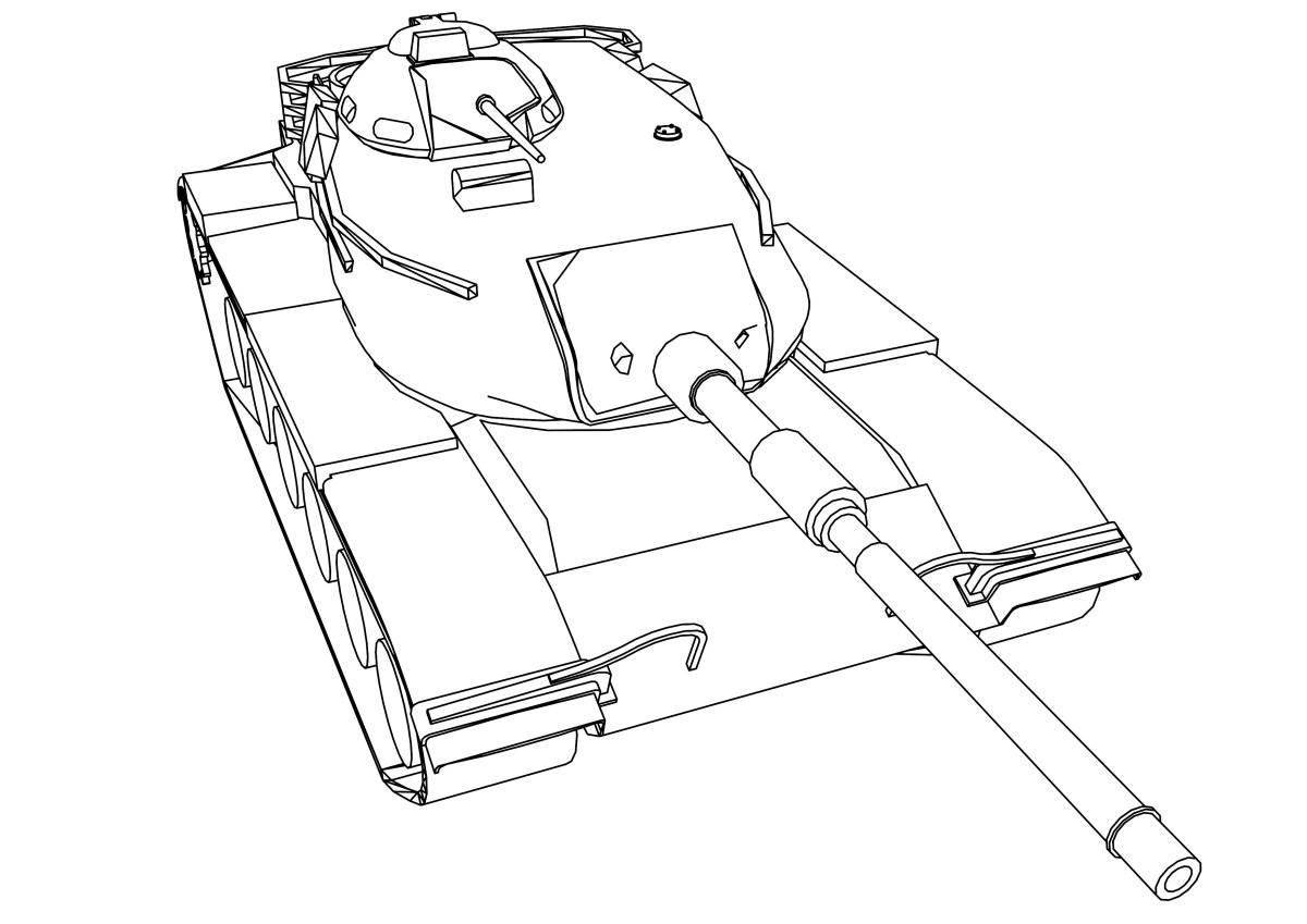 Animated tankman coloring page