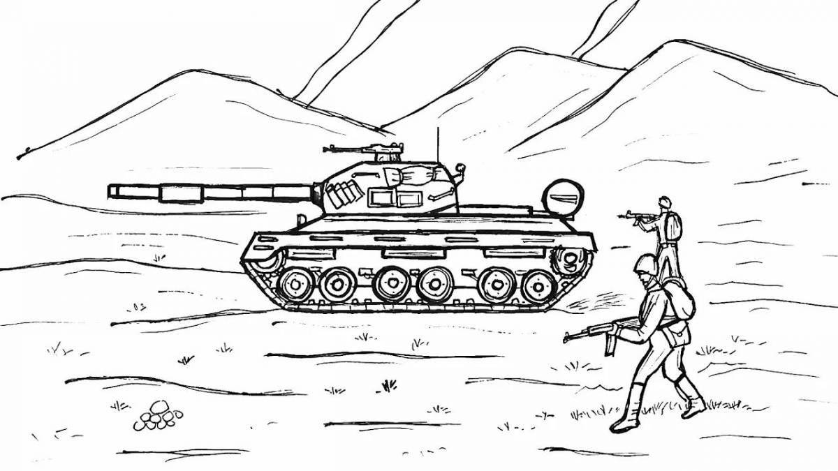 Fabulous tankman coloring page