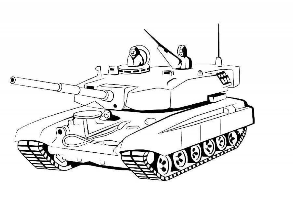 Fantastic tankman coloring page