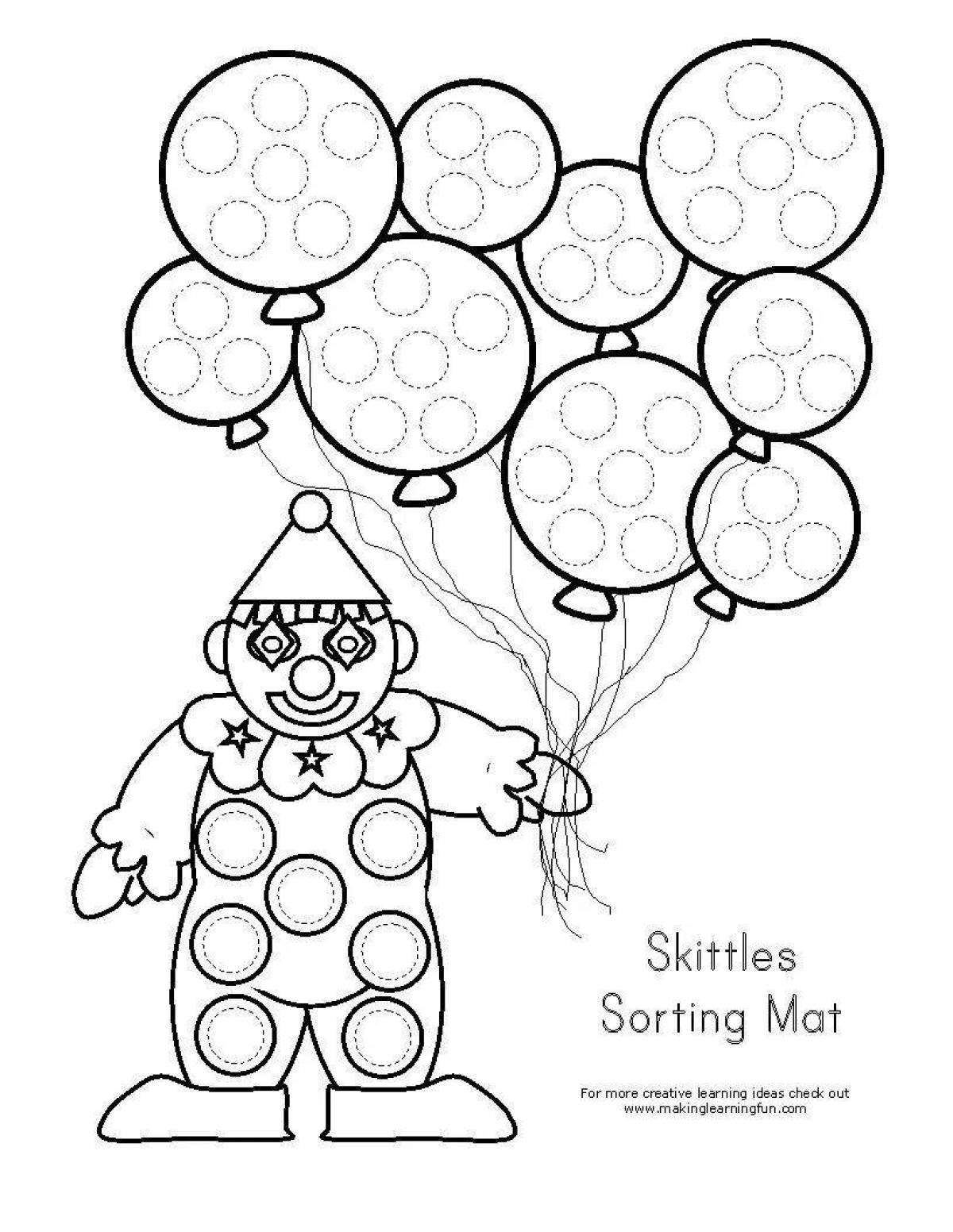 Joyful coloring pages for skittles