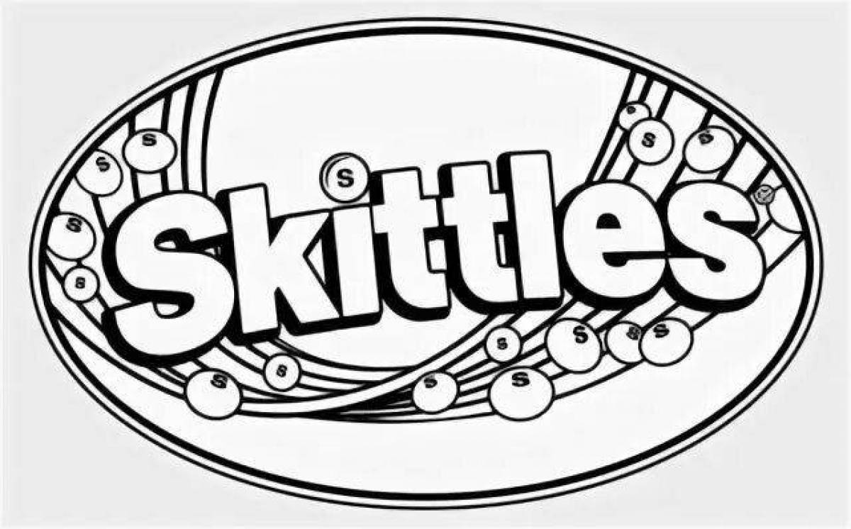 Adorable skittles for coloring