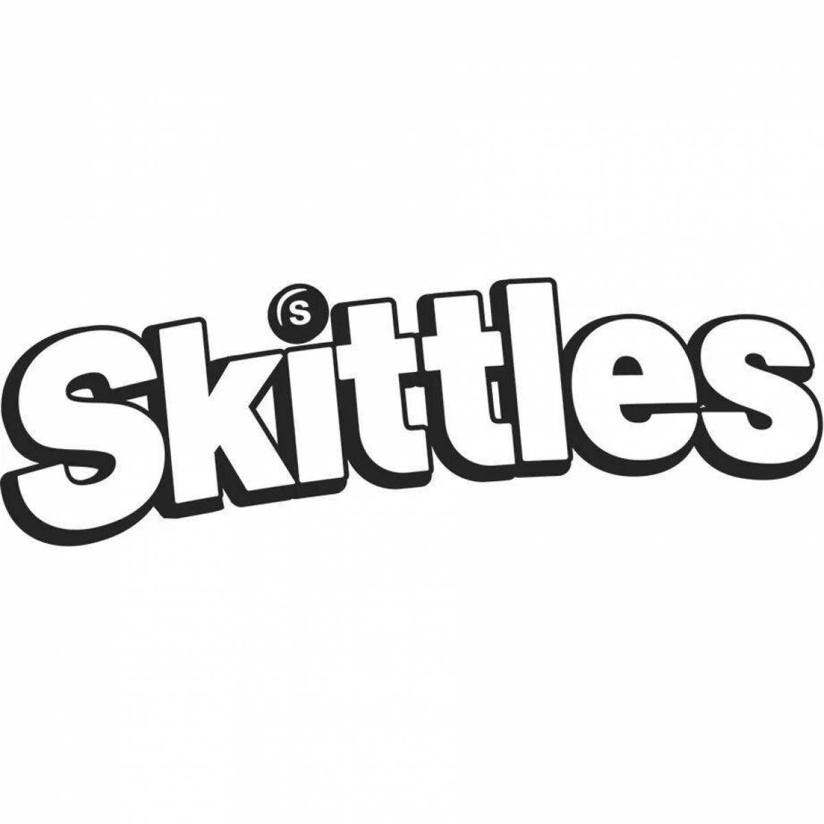 Radiant coloring page skittles