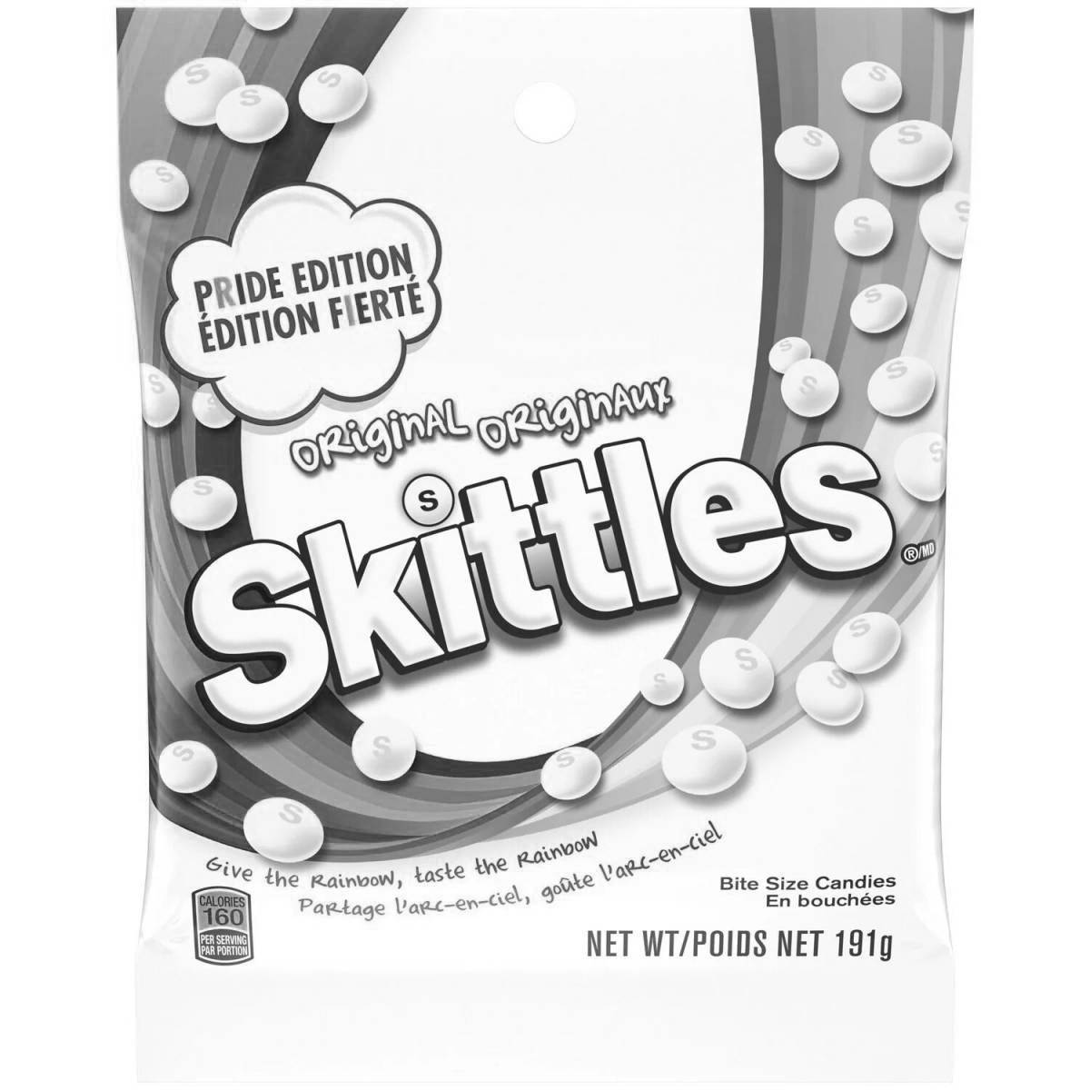 Bright coloring for skittles