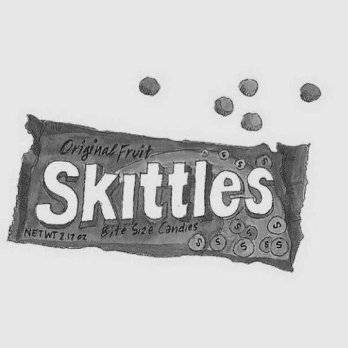 Fancy coloring for skittles