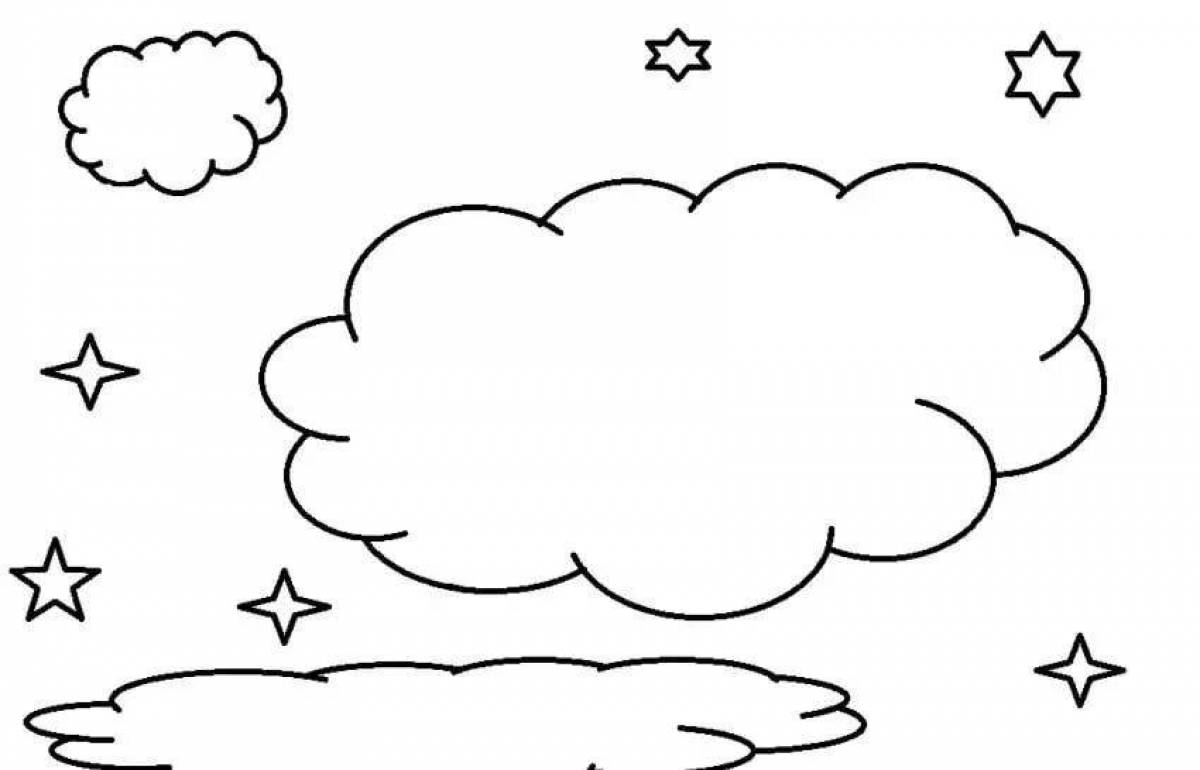 Glowing sky coloring page