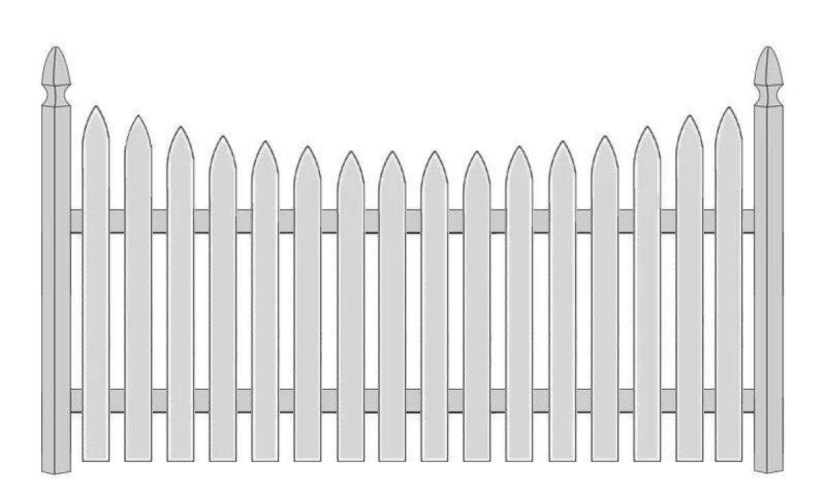 Exquisite fence coloring page