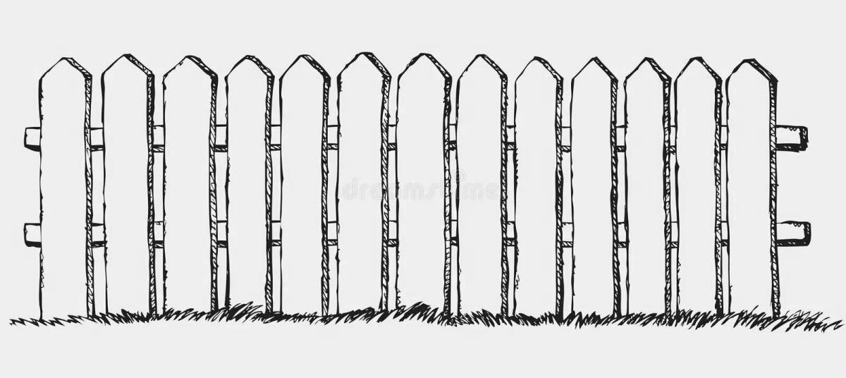 Colouring serene fence