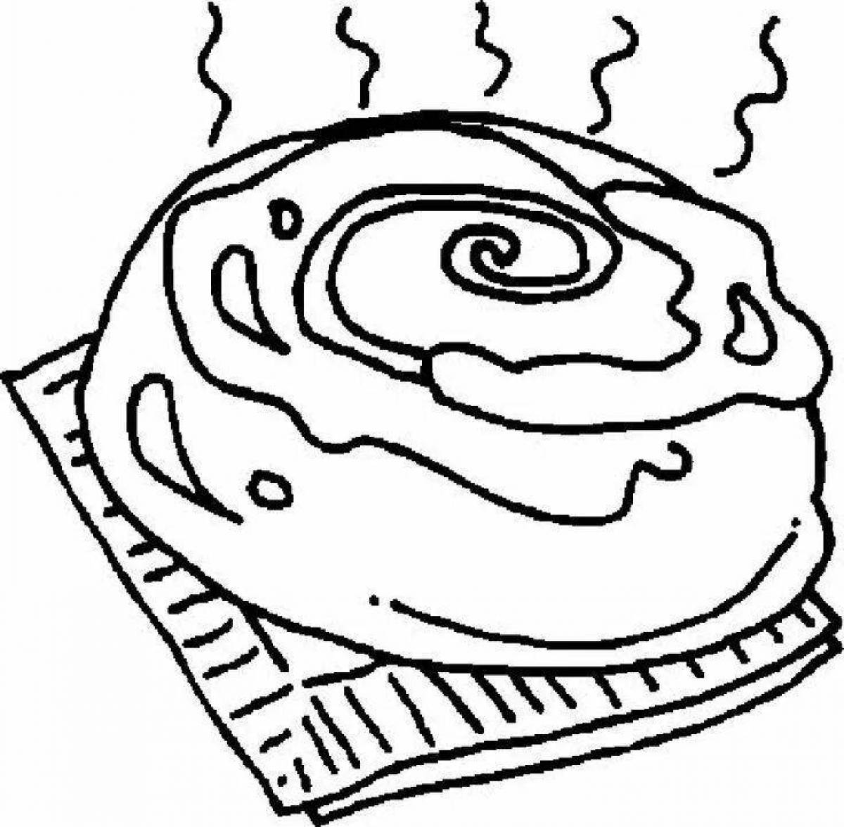Delicious cheesecake coloring page