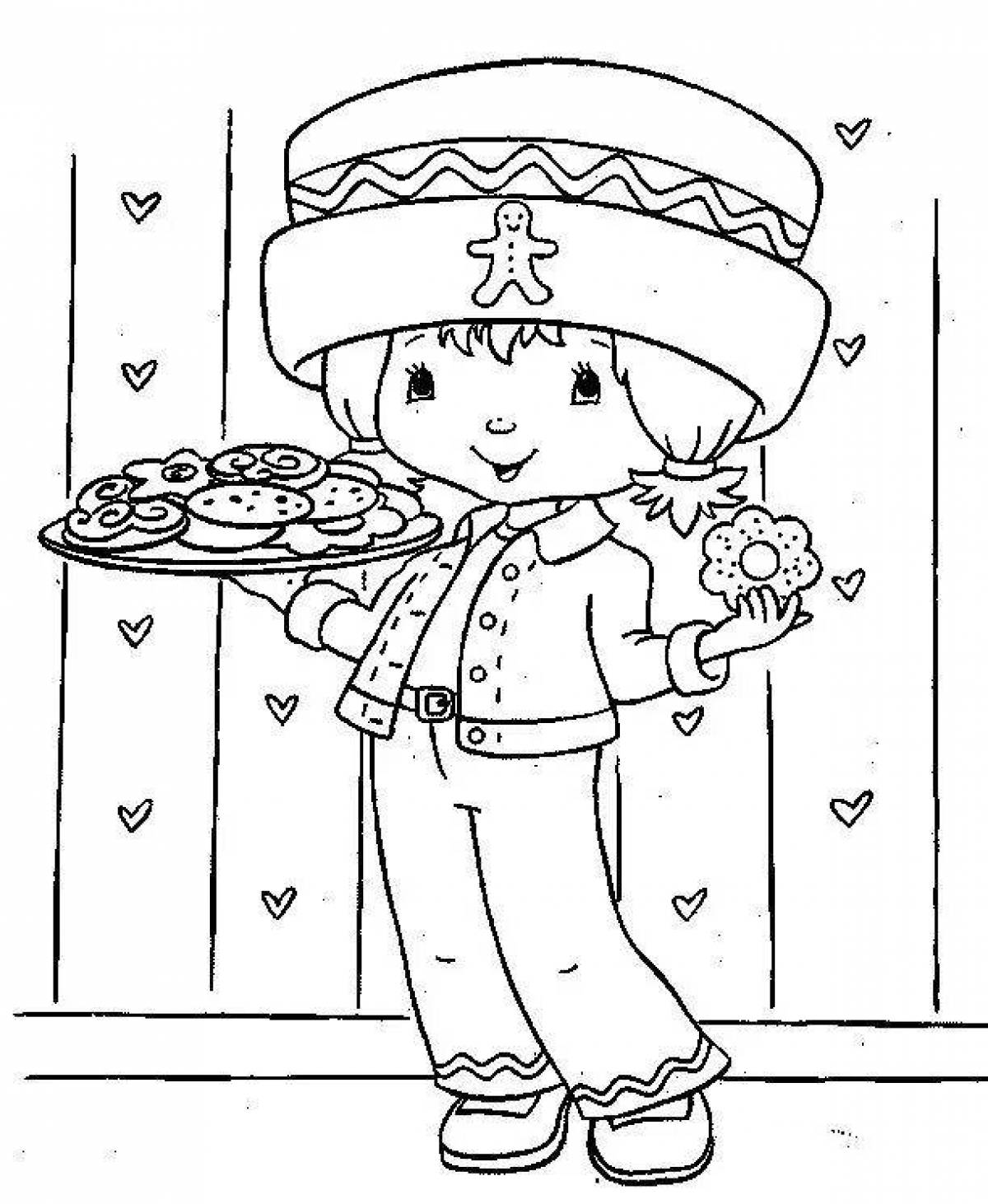Coloring page adorable cheesecake