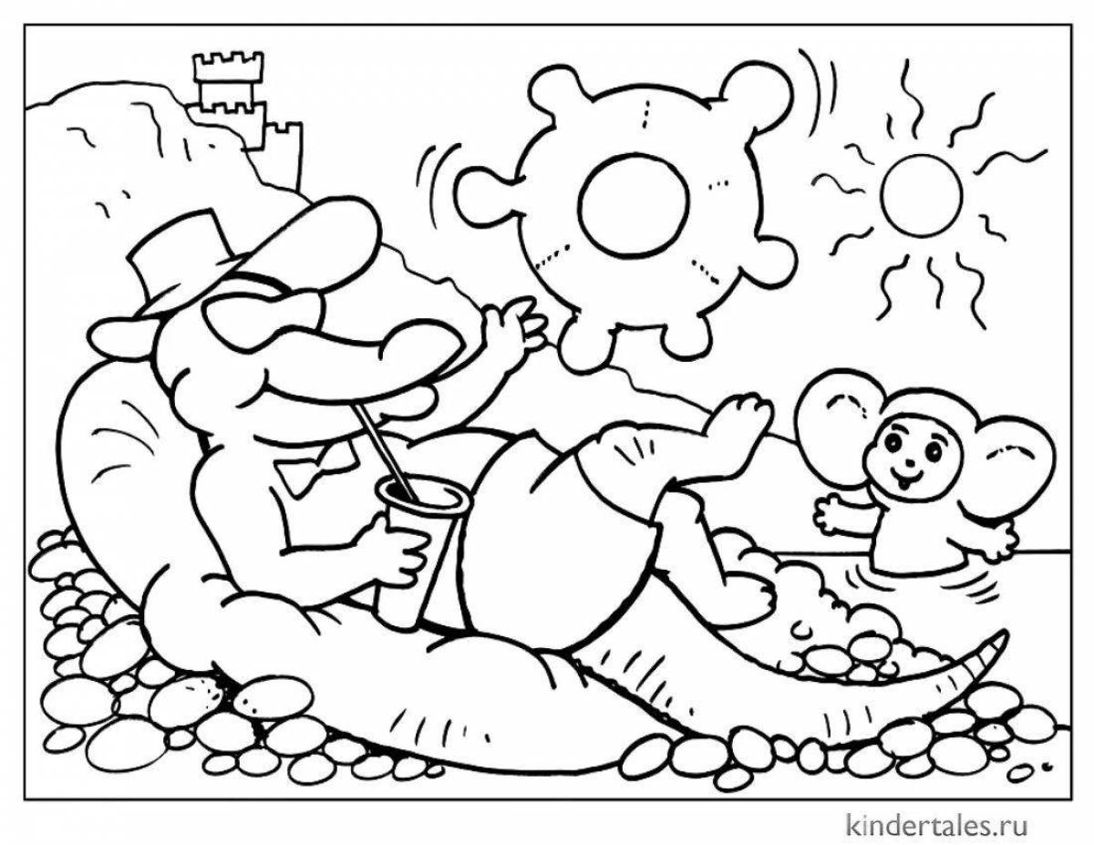 Coloring page with bright gene