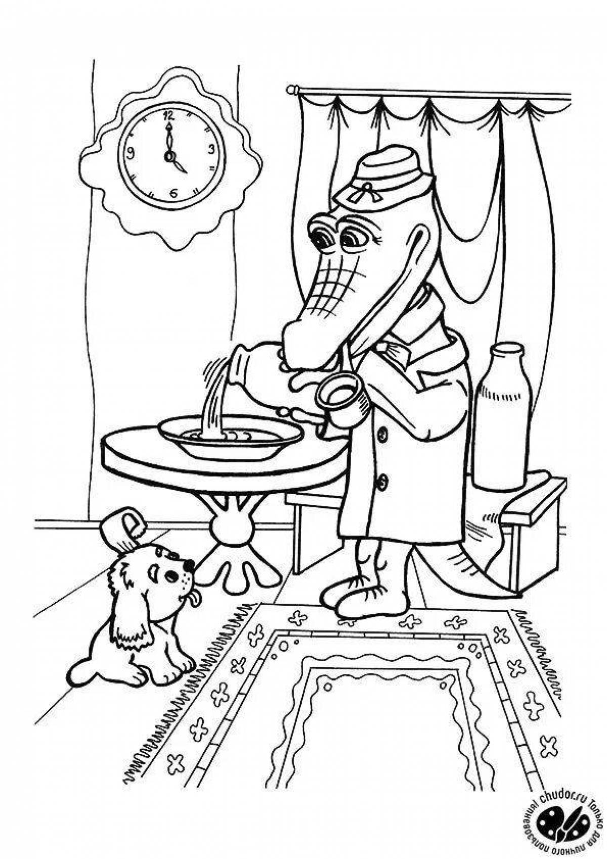 Charming gene coloring page