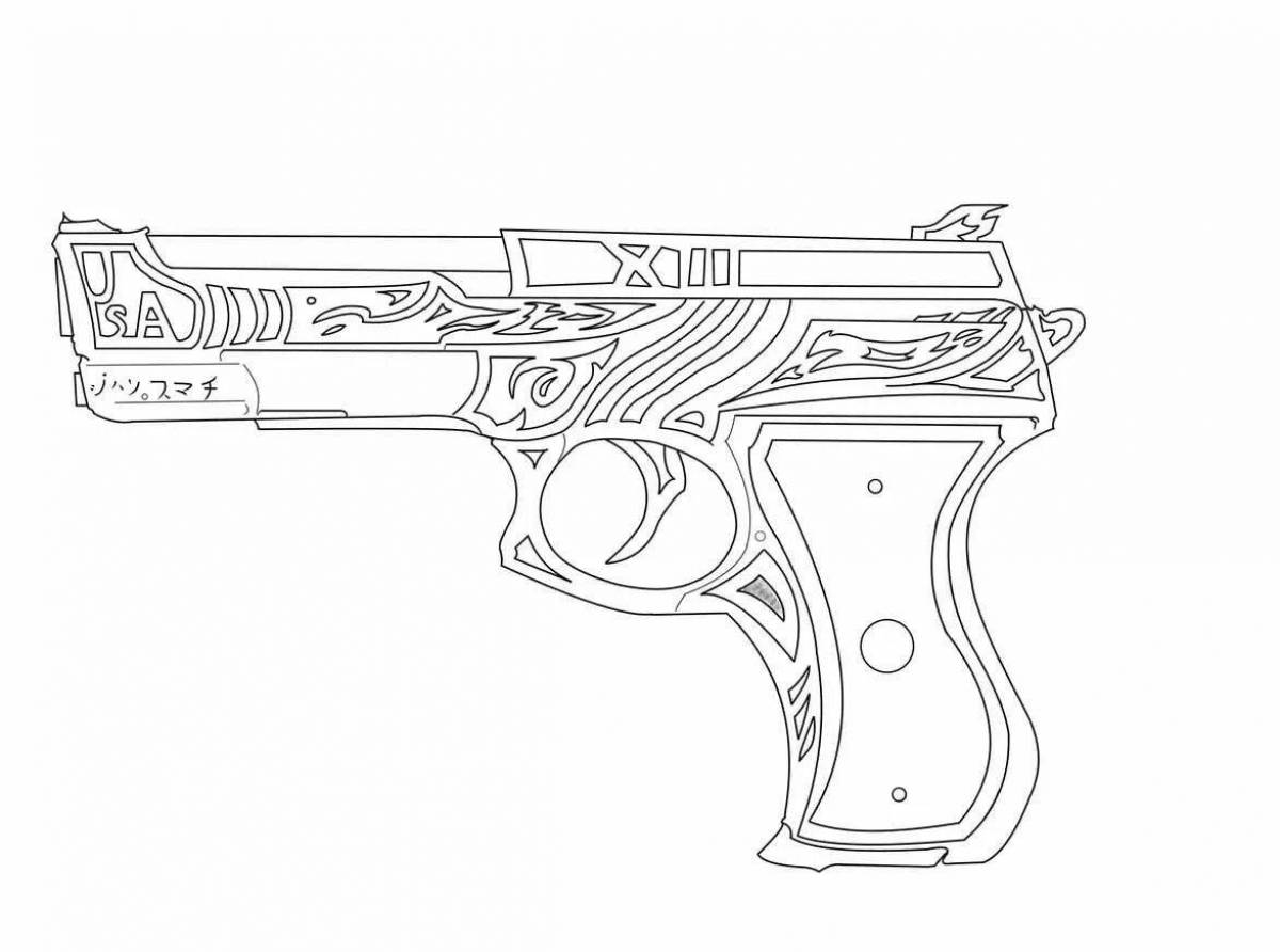 Playful deagle coloring page