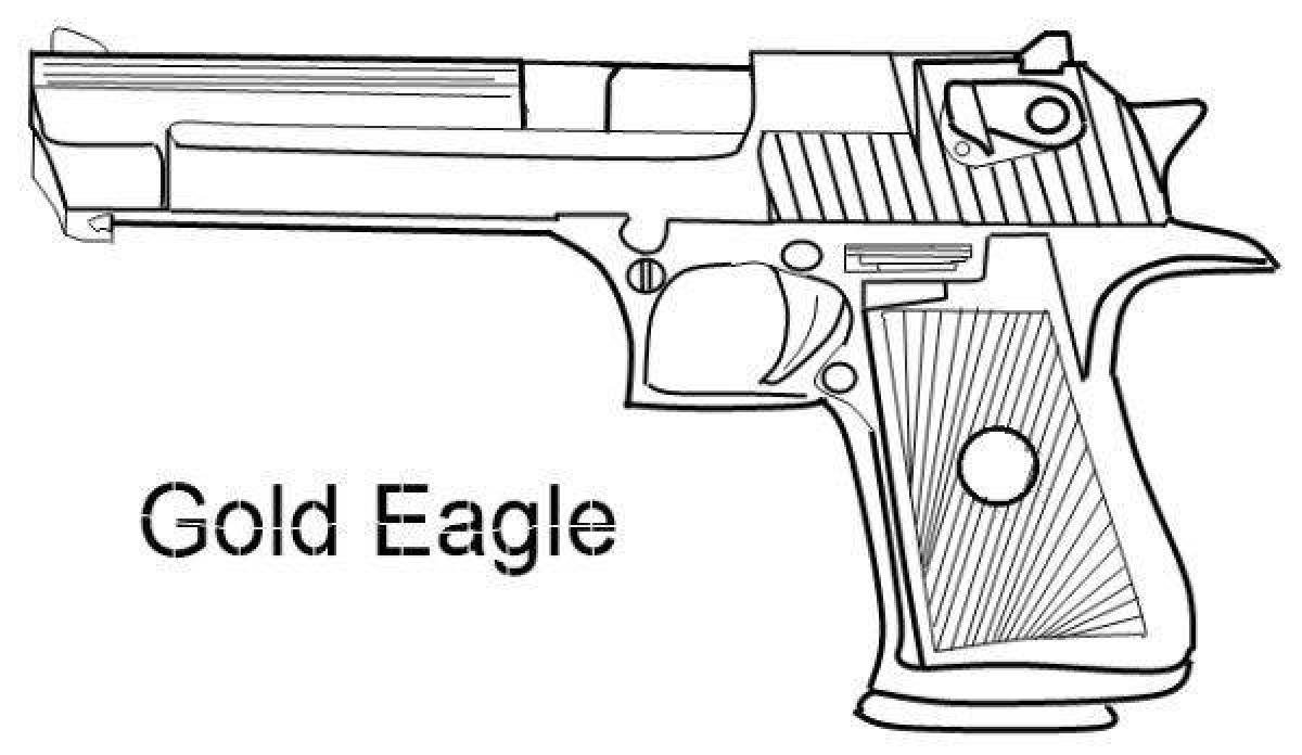 Amazing deagle coloring page