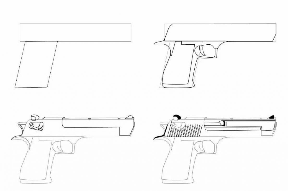 Sweet deagle coloring page
