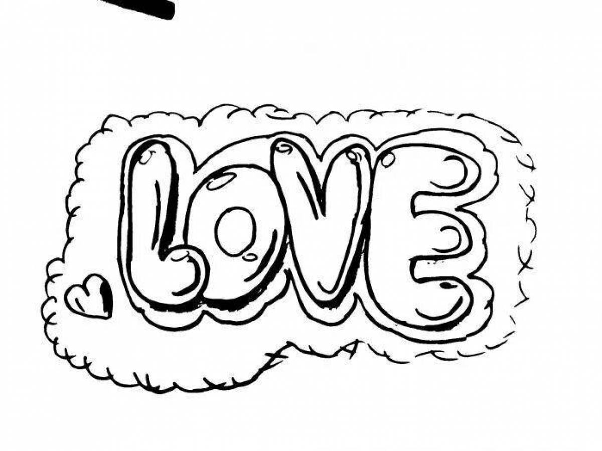 Intricate coloring with inscription