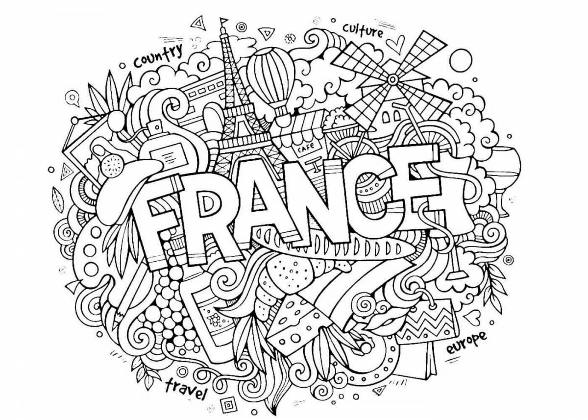 Stylish coloring book with inscription