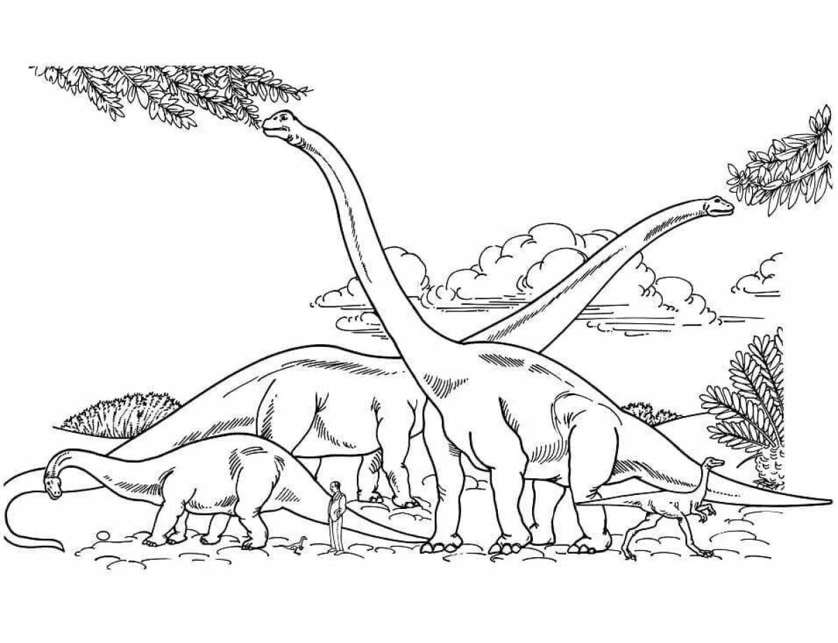 Раскраска величественный брахиозавр