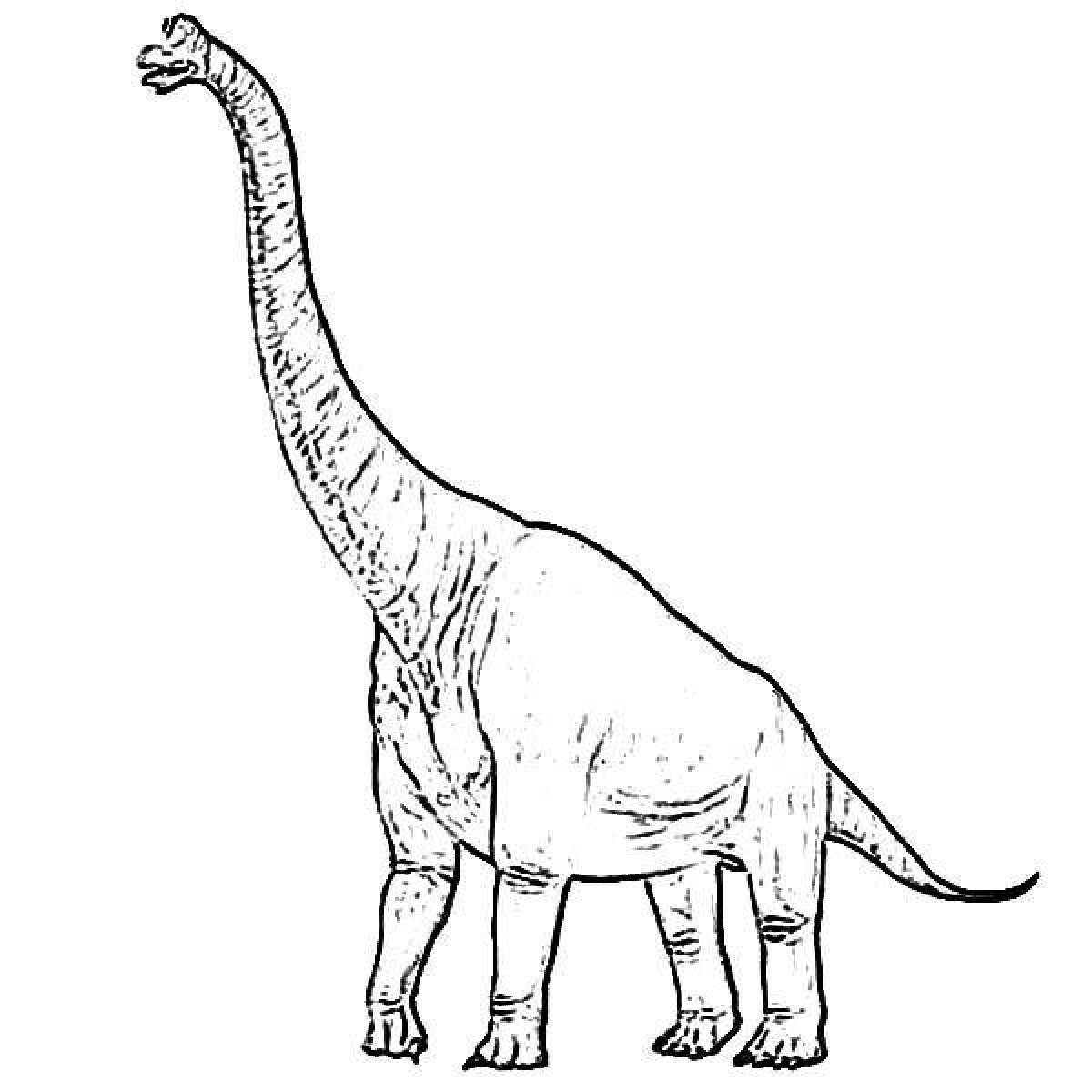 Coloring page bright brachiosaurus