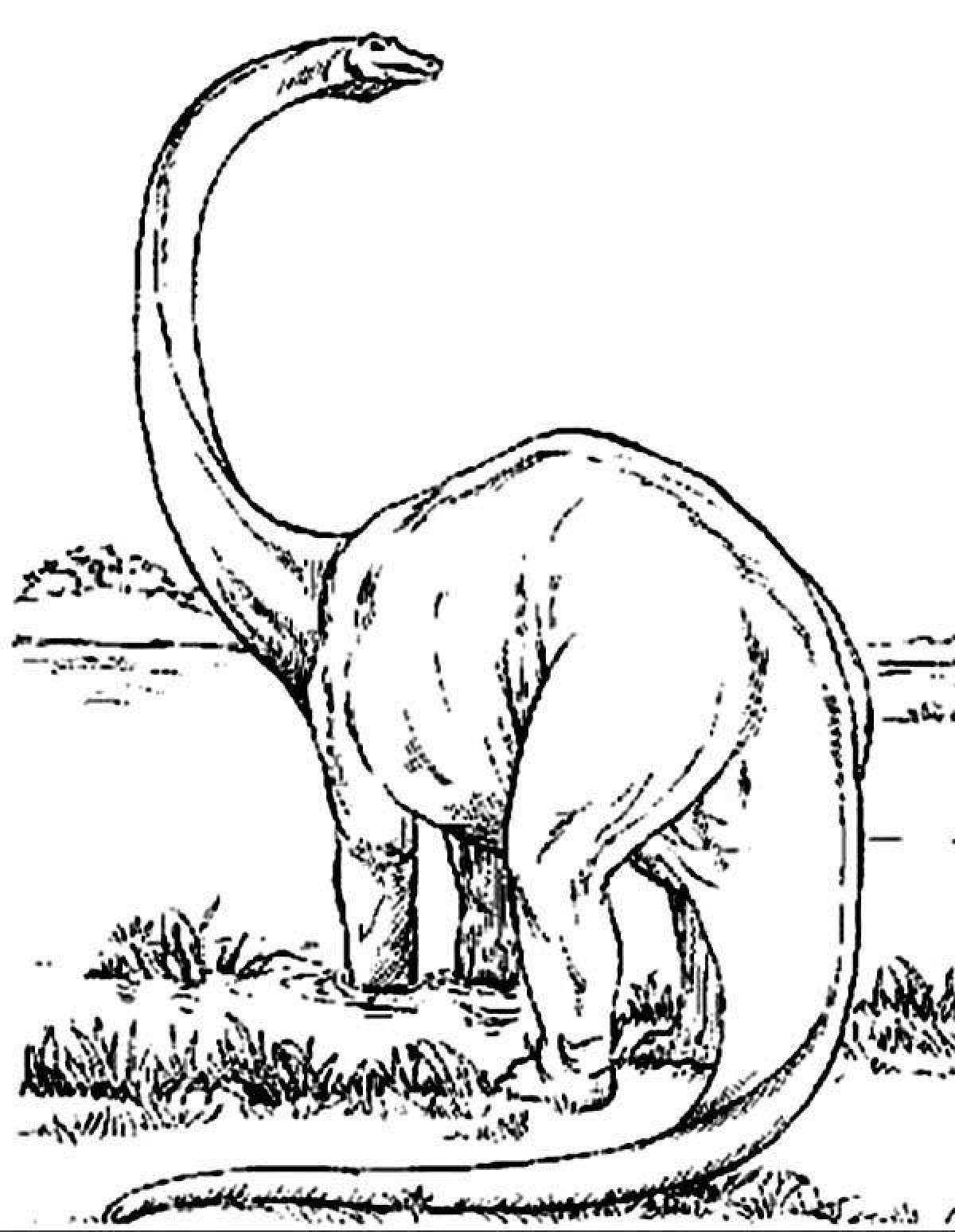 Потрясающая страница раскраски брахиозавра